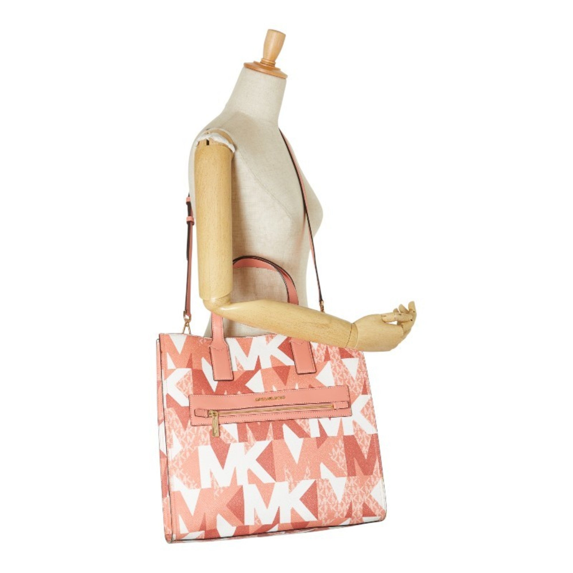 Michael Kors Pink Pvc Leather Shoulder Bag Tote Bag (Pre-Owned)