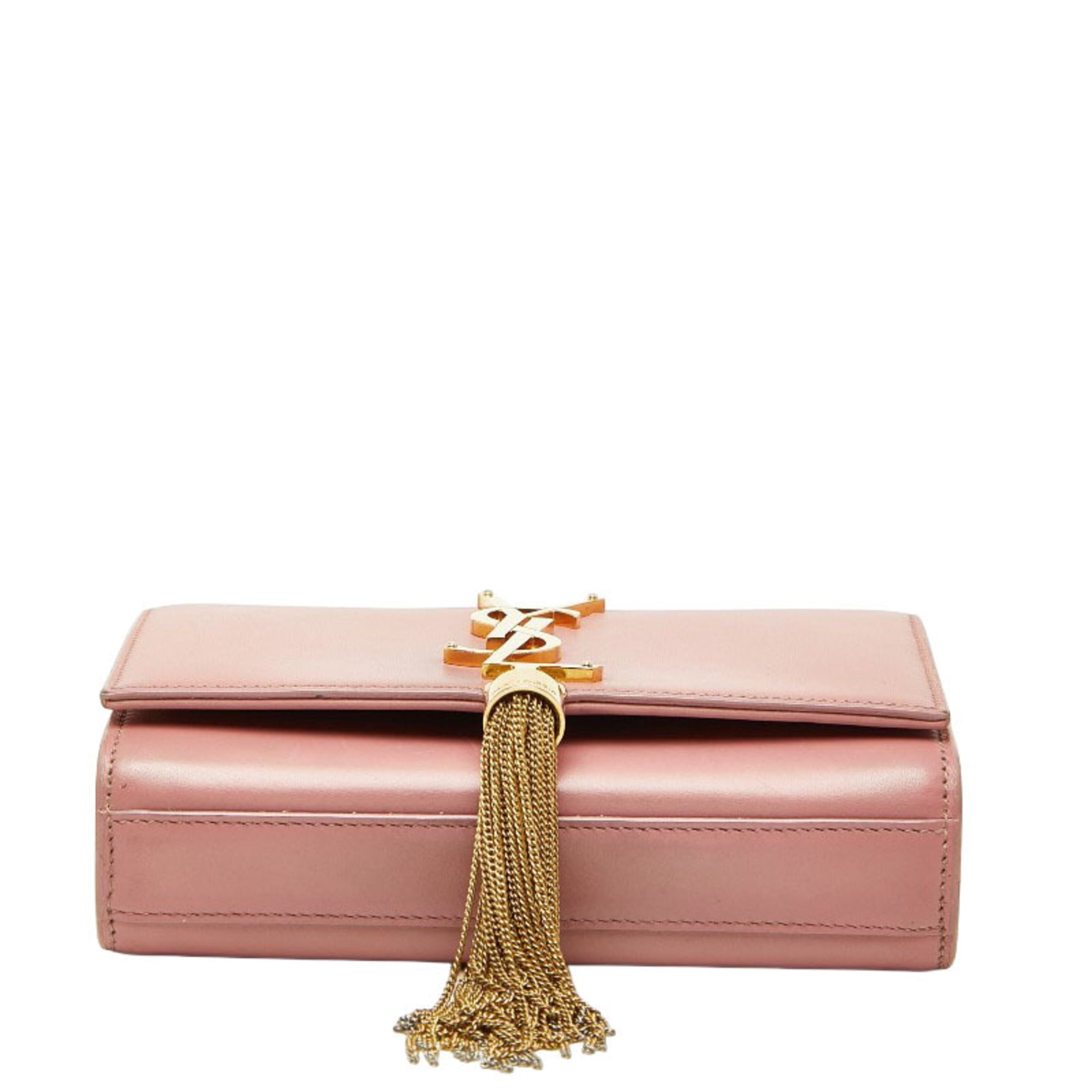 Saint Laurent Pink Leather Shoulder Bag (Pre-Owned)