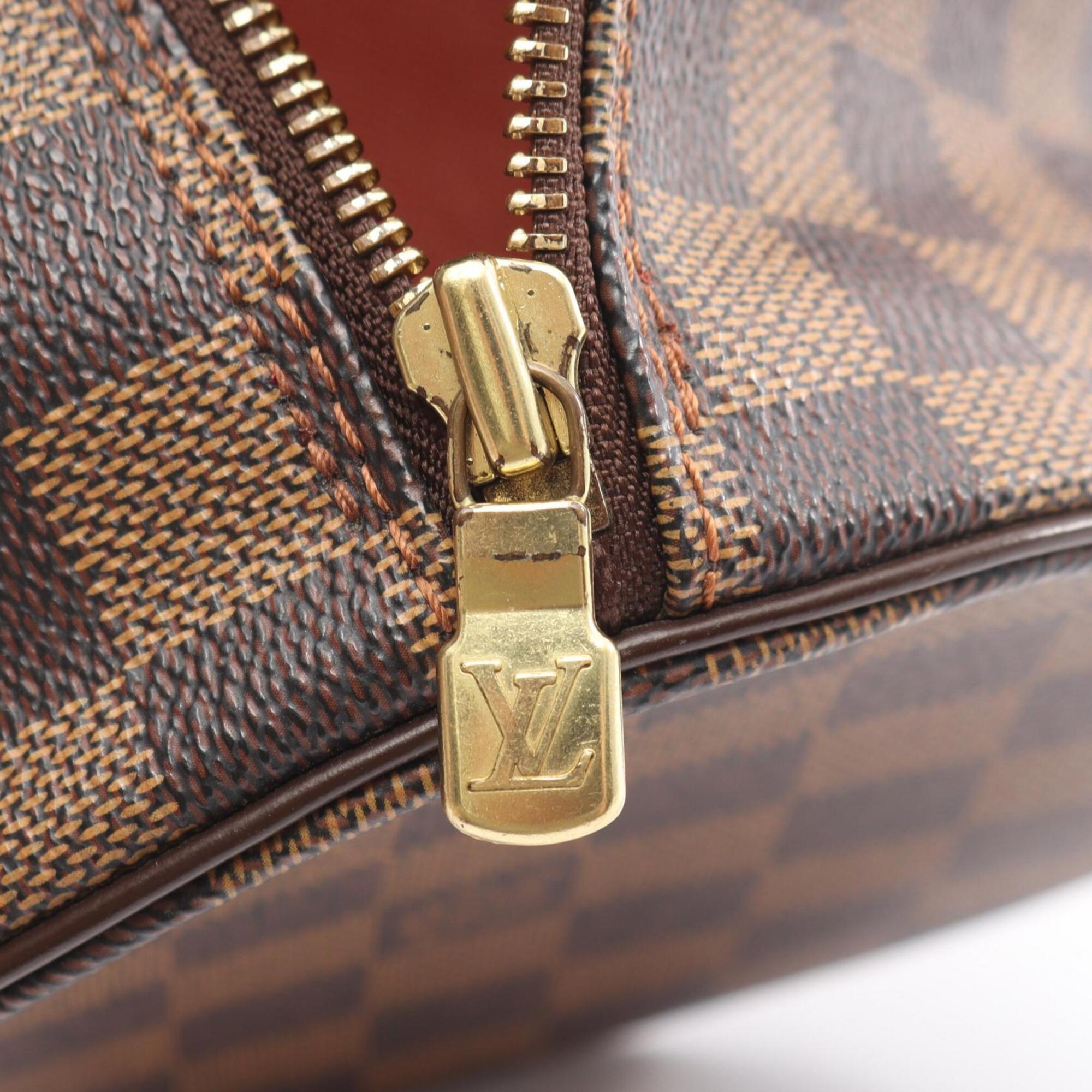 Louis Vuitton Damier Brown Ebene Coated Canvas Leather Handbag (Pre-Owned)