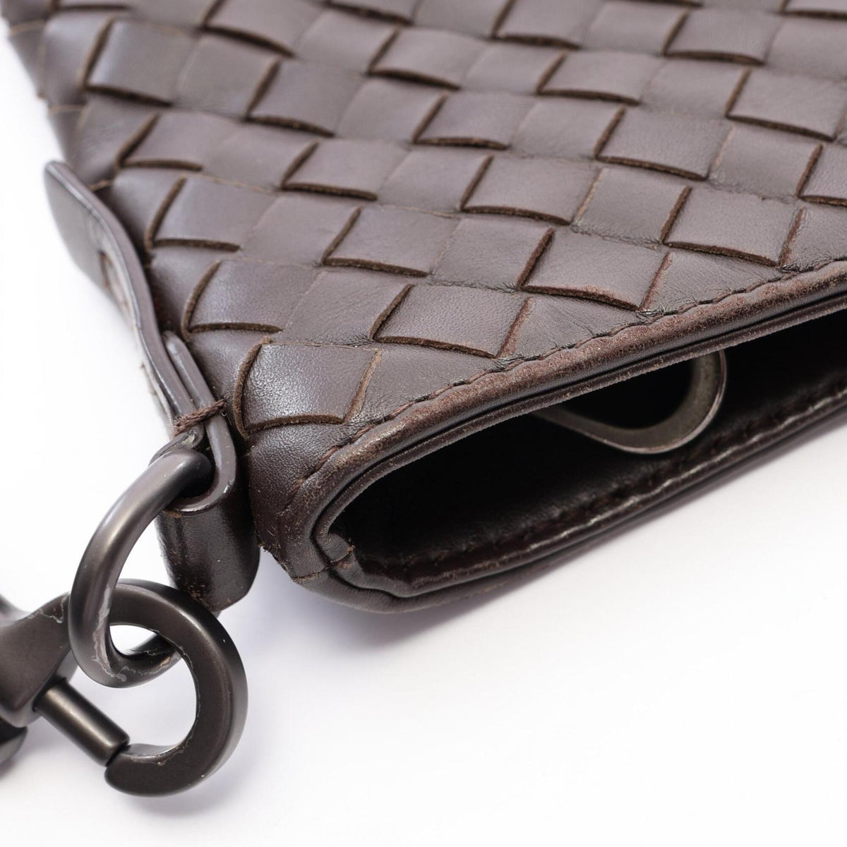 Bottega Veneta Brown Leather Handbag Shoulder Bag (Pre-Owned)