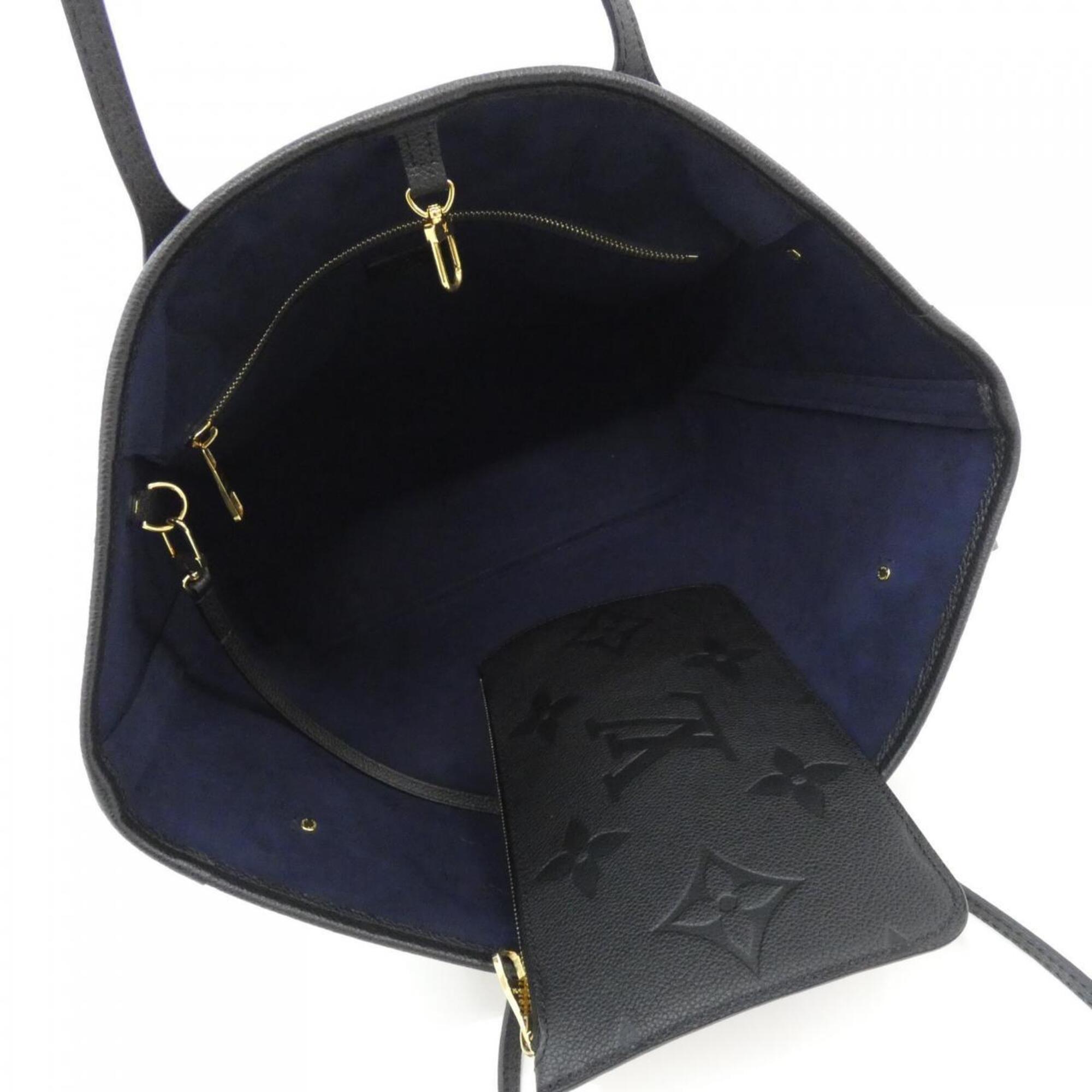 Louis Vuitton Black Monogram Leather Handbag Pouch (Pre-Owned)