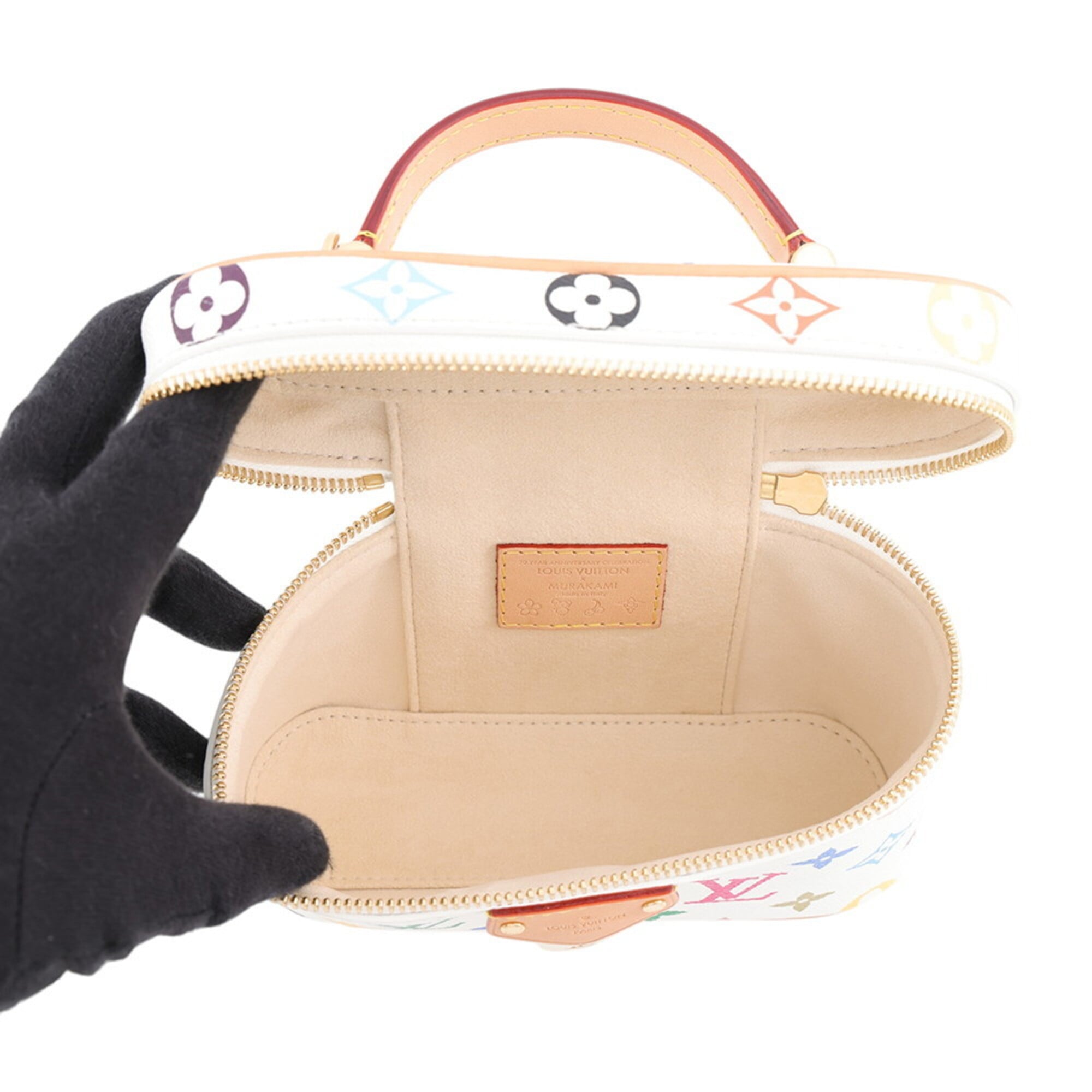 Louis Vuitton Multi-Color White Monogram Multicolore Handbag Pouch (Pre-Owned)