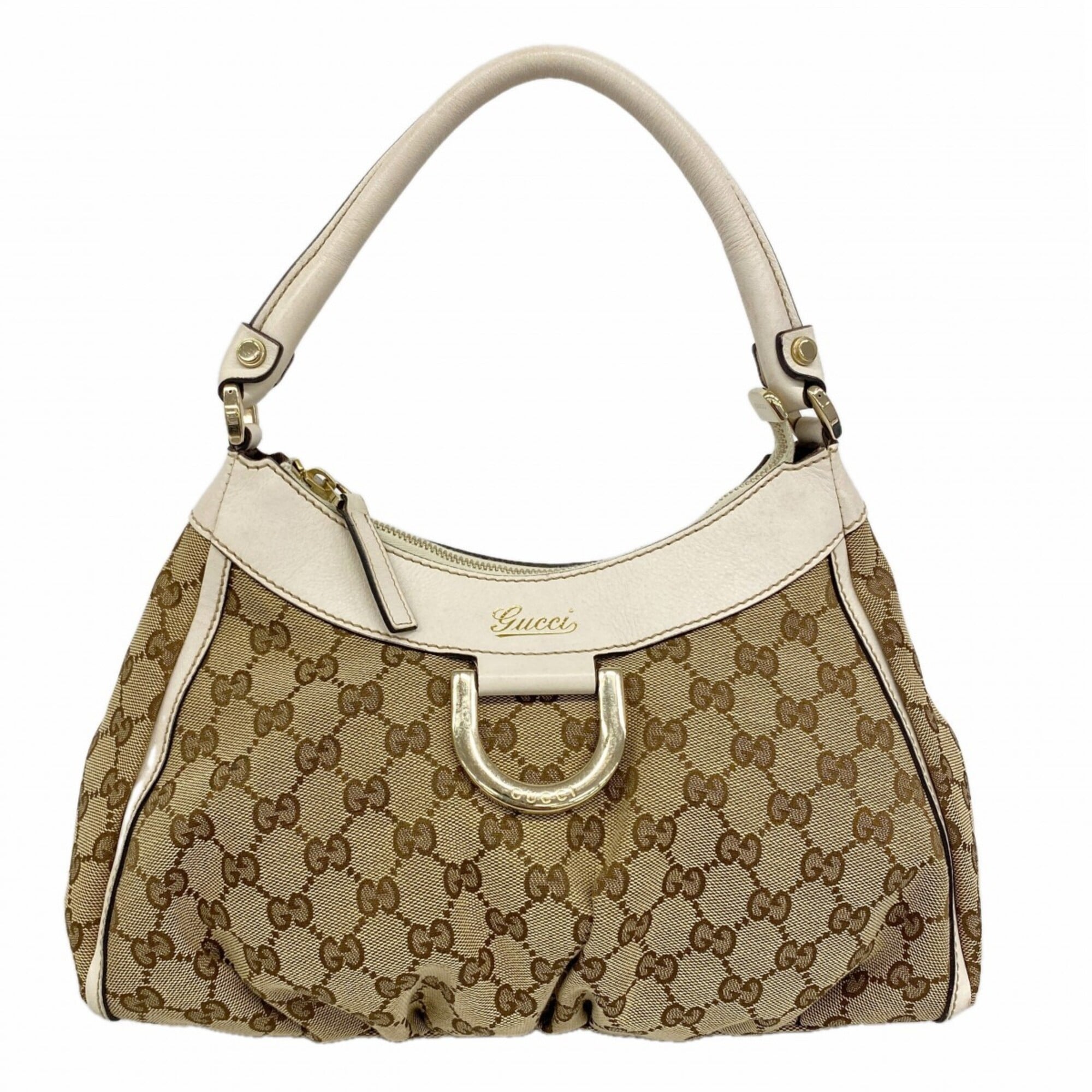Gucci Beige Canvas Handbag (Pre-Owned)