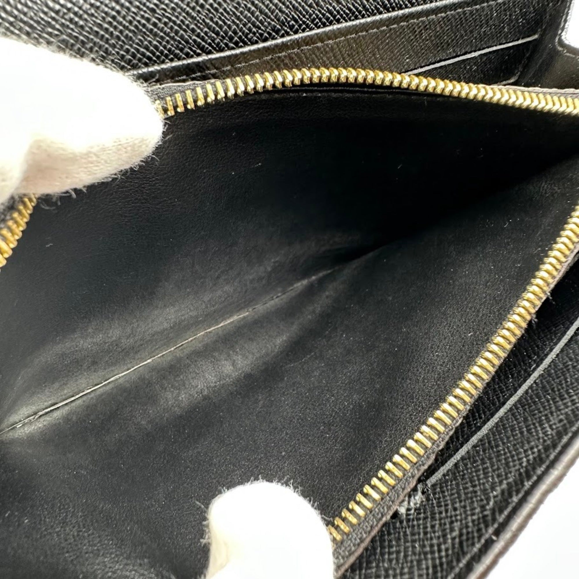 Louis Vuitton Black Brown Pvc Long Wallet (Bi-Fold) (Pre-Owned)