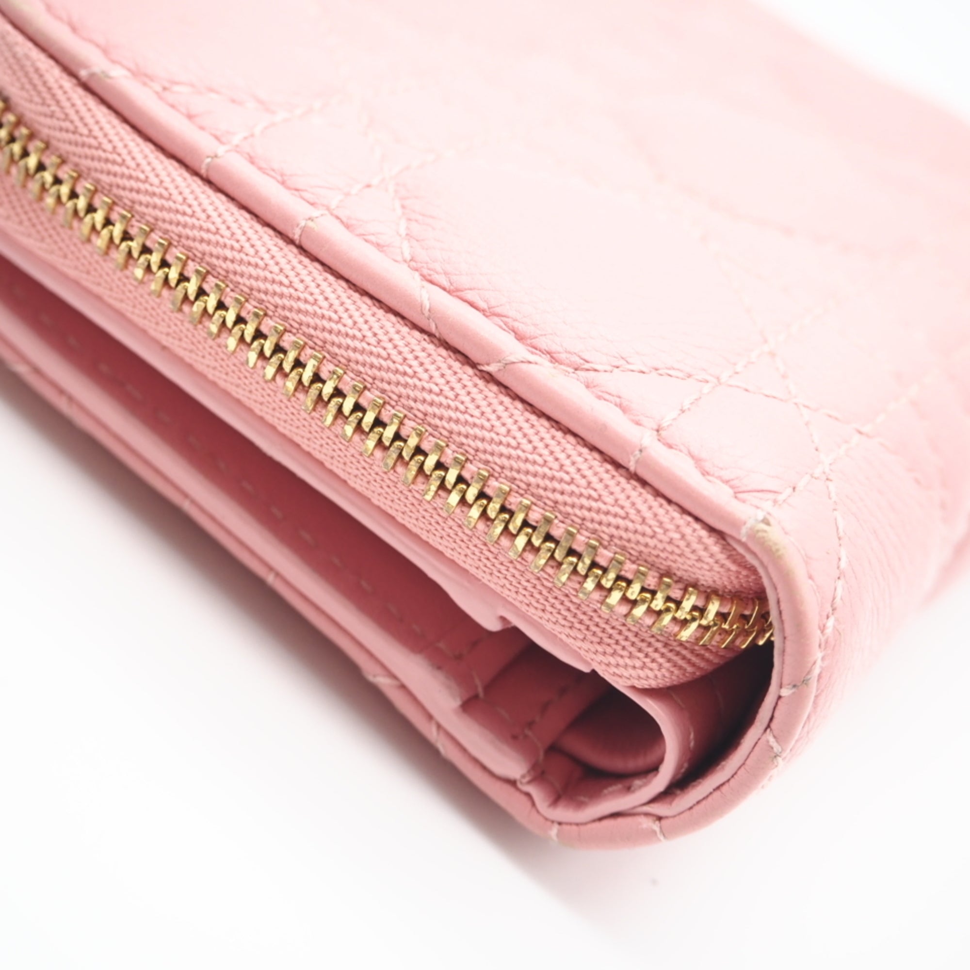 Christian Dior Pink Leather Wallet (Bi-Fold) (Pre-Owned)
