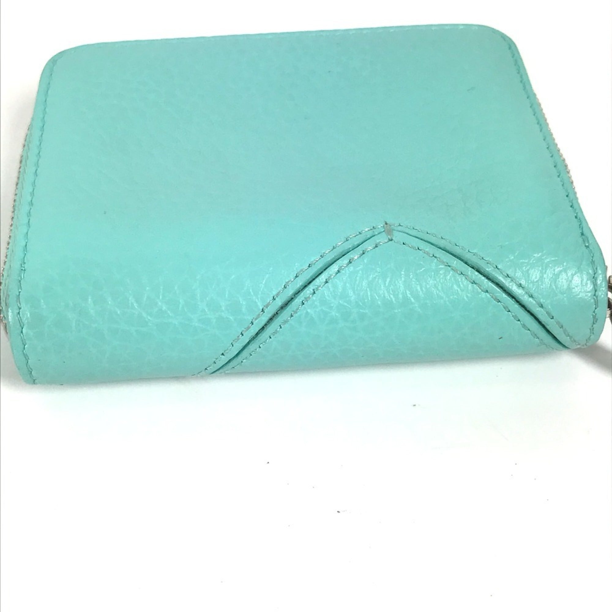 Tiffany Blue Leather Coin Purse/Coin Case (Pre-Owned)
