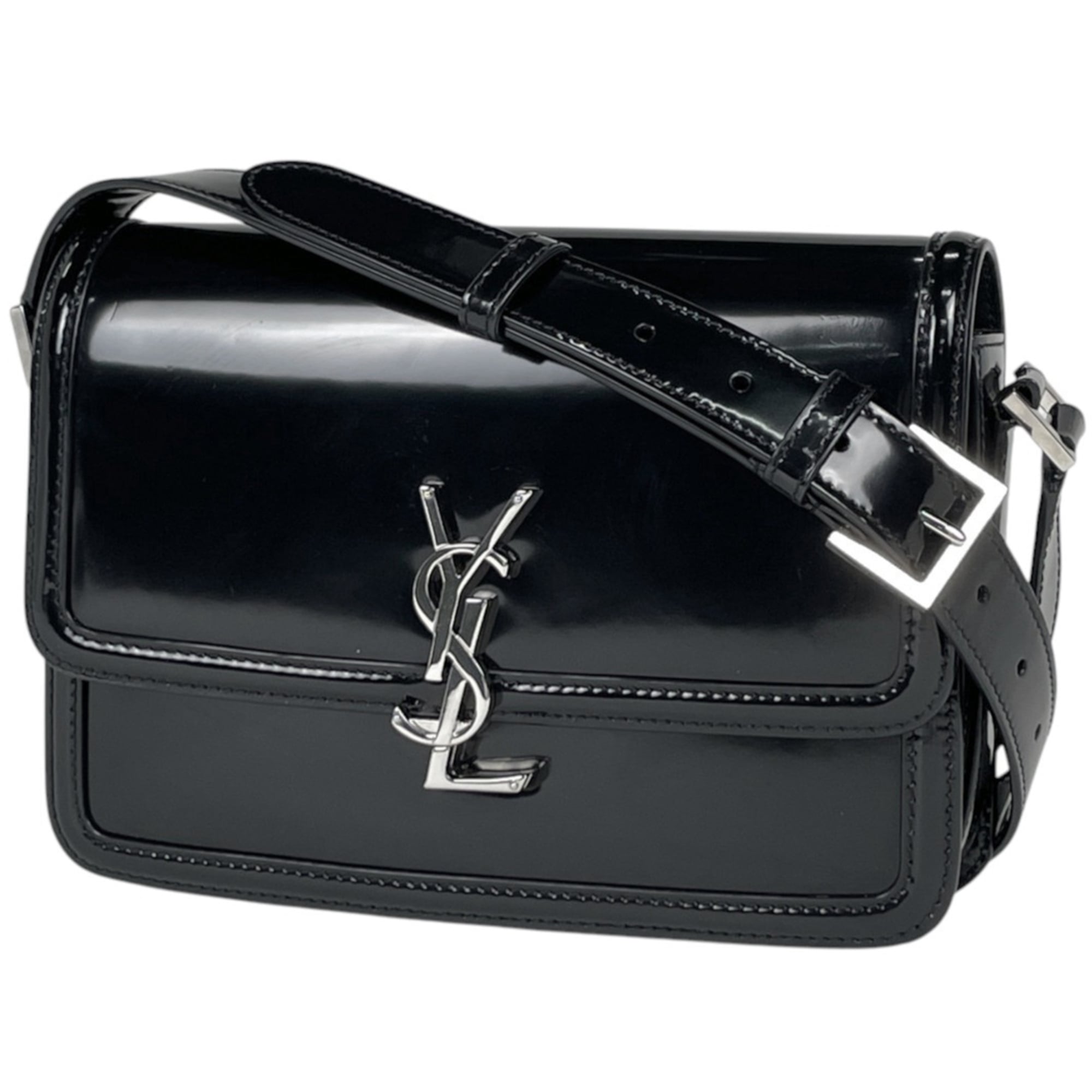 Saint Laurent Black Patent Leather Shoulder Bag (Pre-Owned)