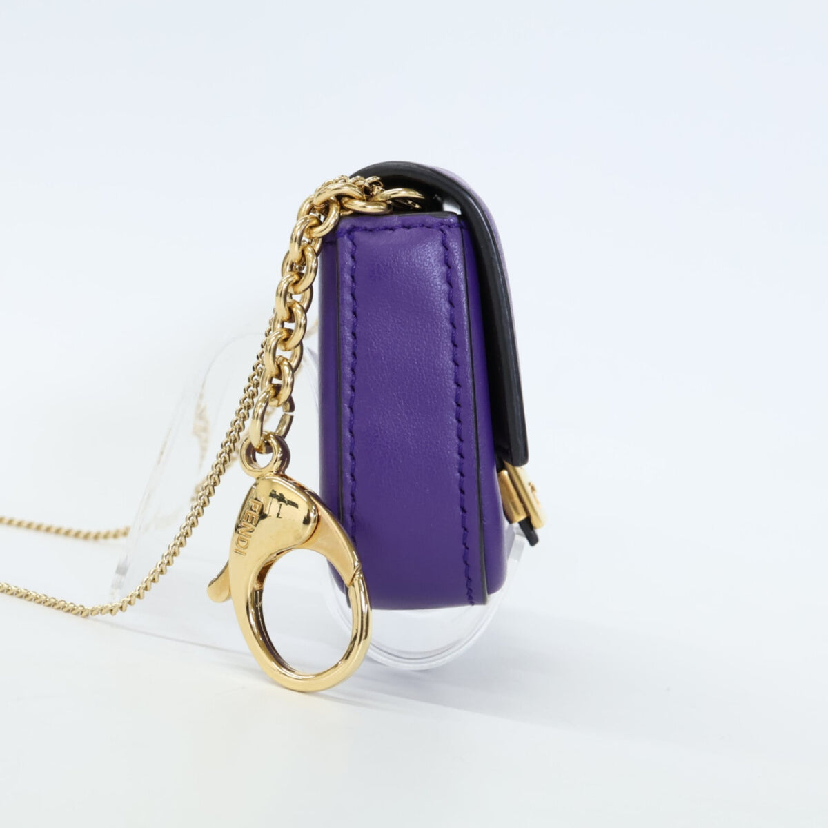 Fendi Purple Leather Shoulder Bag (Pre-Owned)