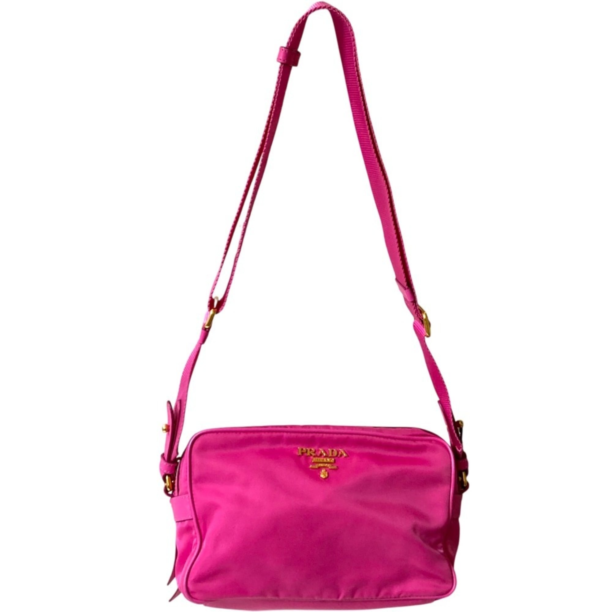 Prada Pink Nylon Canvas Shoulder Bag (Pre-Owned)