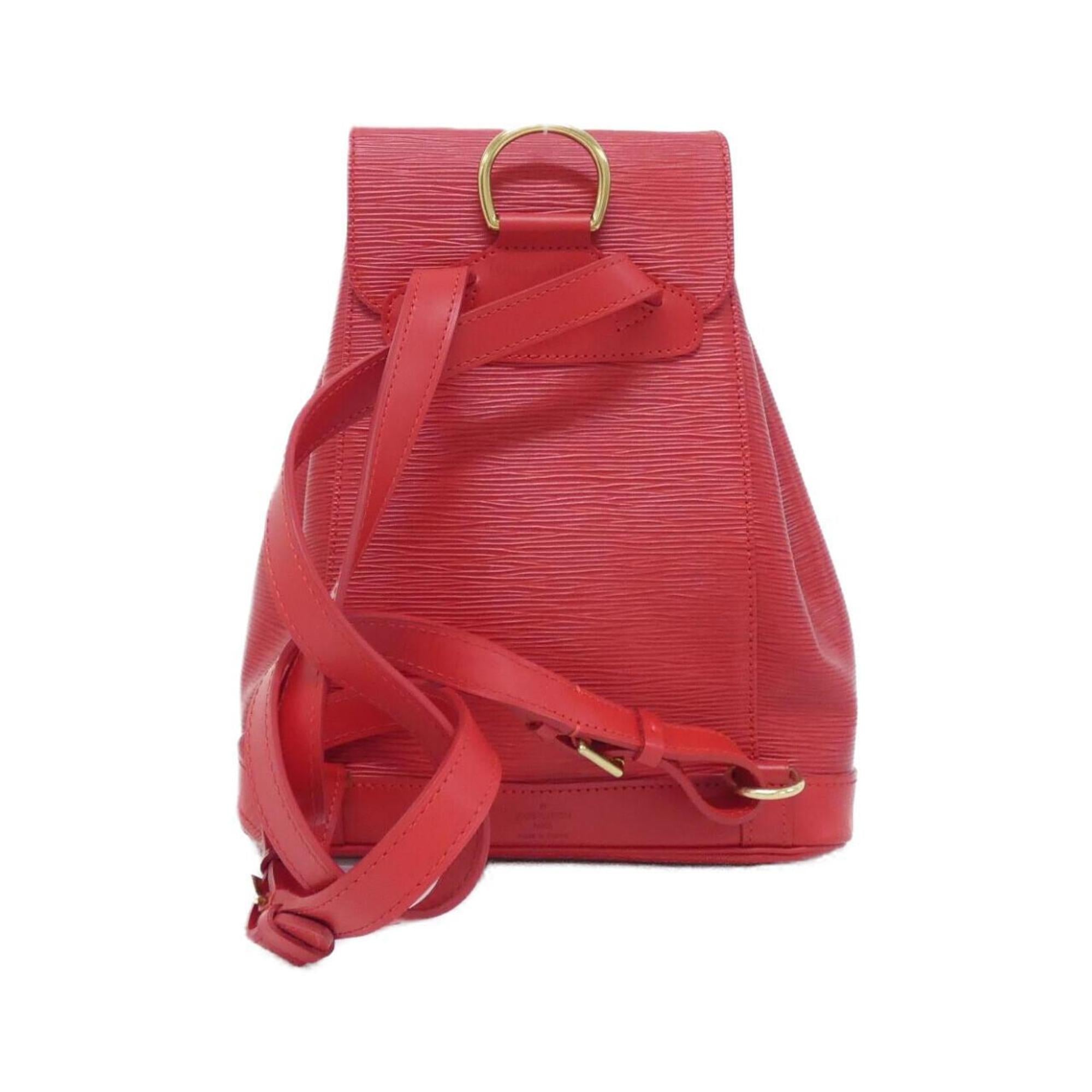 Louis Vuitton Red Color Leather Backpack (Pre-Owned)