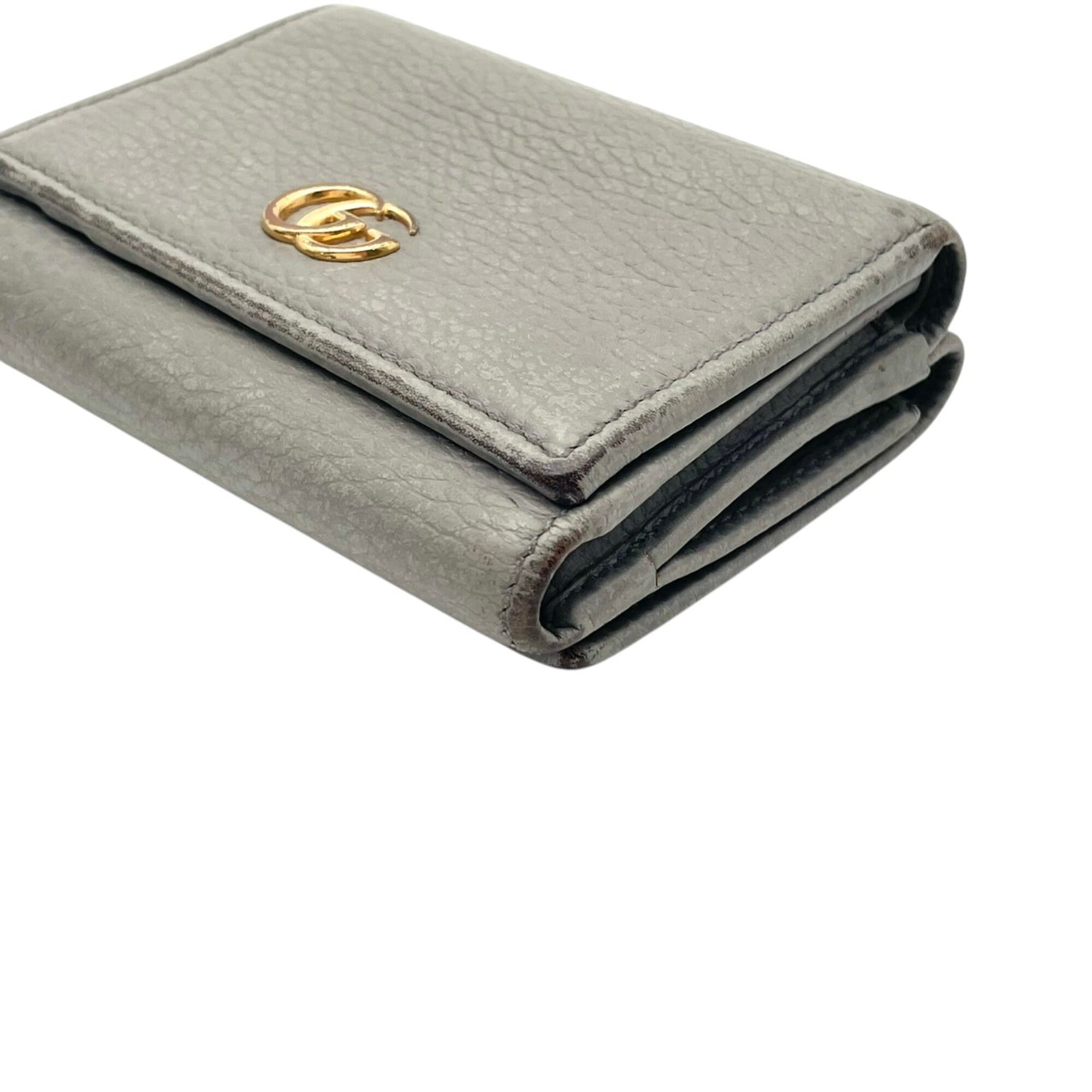 Gucci Gray Leather Wallet (Tri-Fold) (Pre-Owned)