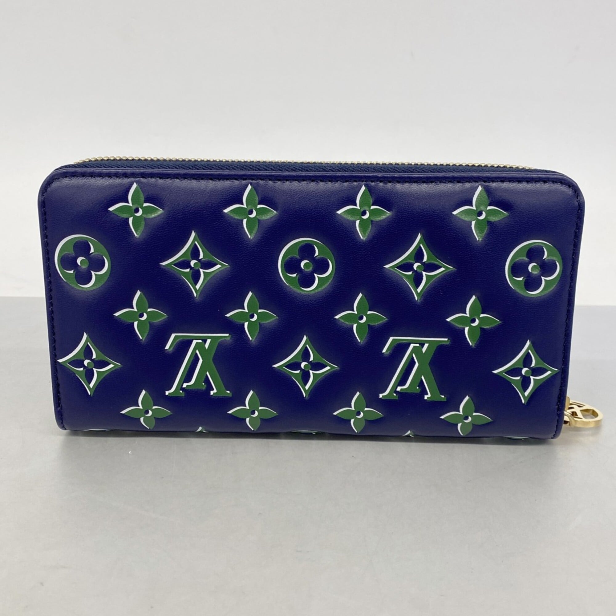Louis Vuitton Green Navy Long Wallet (Bi-Fold) (Pre-Owned)