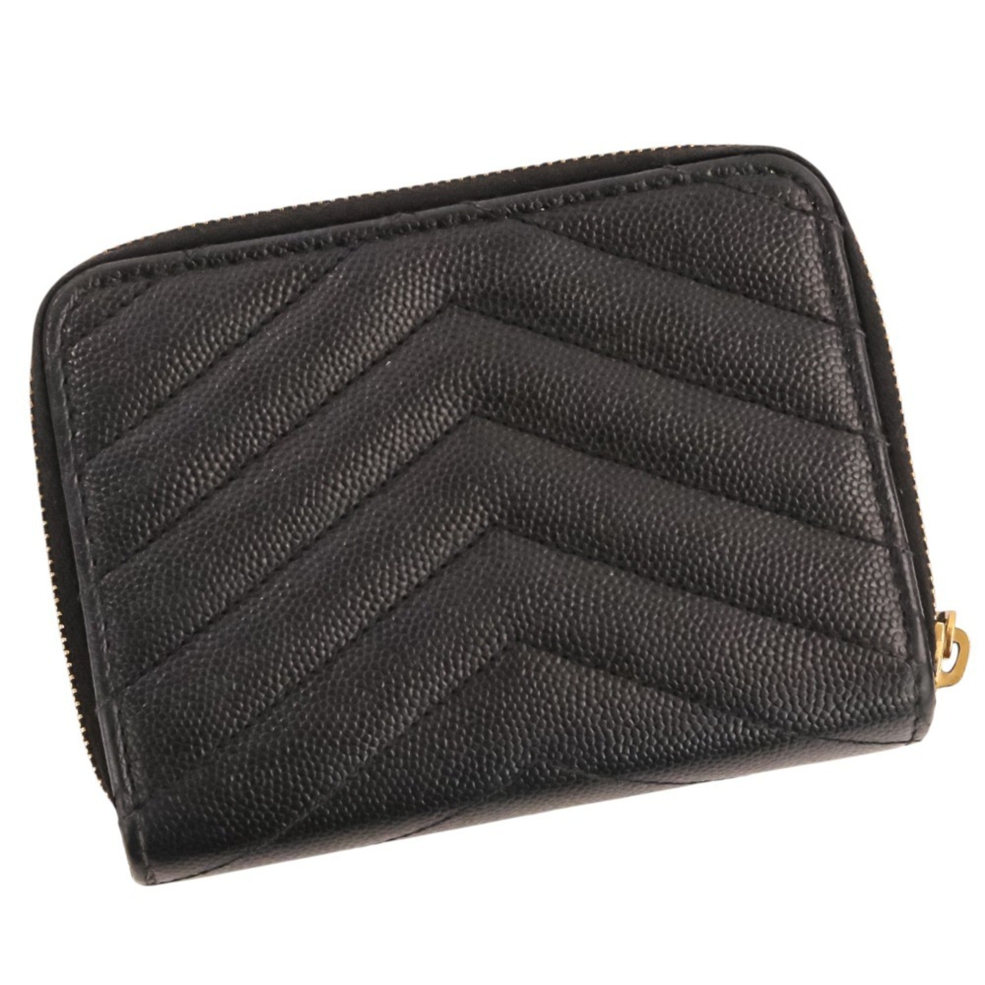 Yves Saint Laurent Black Leather Wallet (Bi-Fold) (Pre-Owned)