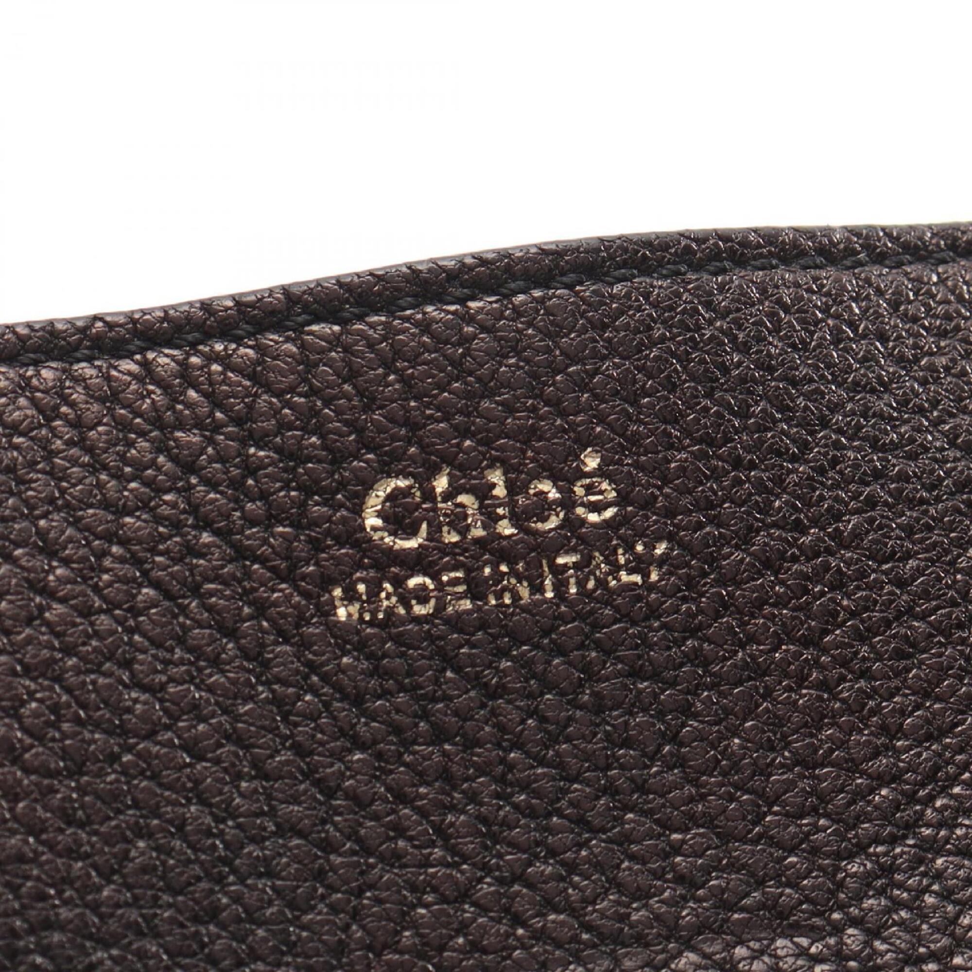 Chloé Black Leather Handbag Shoulder Bag (Pre-Owned)