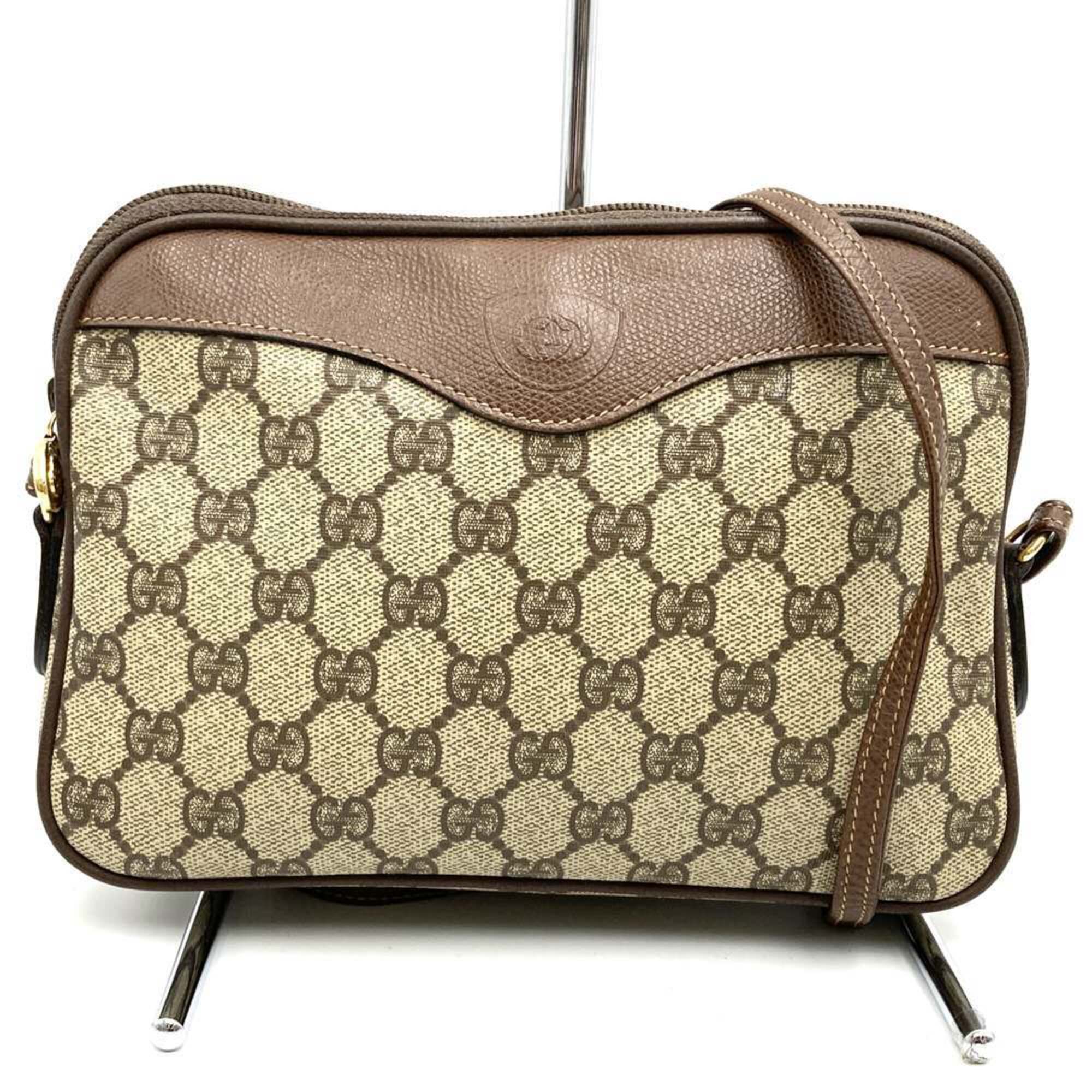 Gucci Brown Gg Supreme Canvas Pochette Shoulder Bag (Pre-Owned)