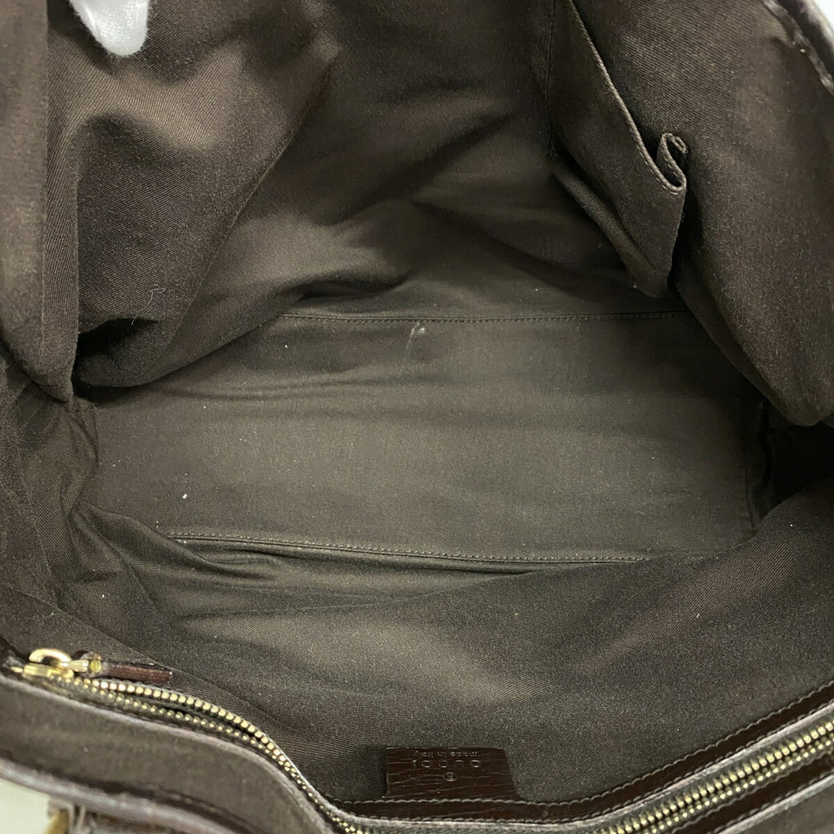 Gucci Beige Brown Canvas Tote Bag (Pre-Owned)