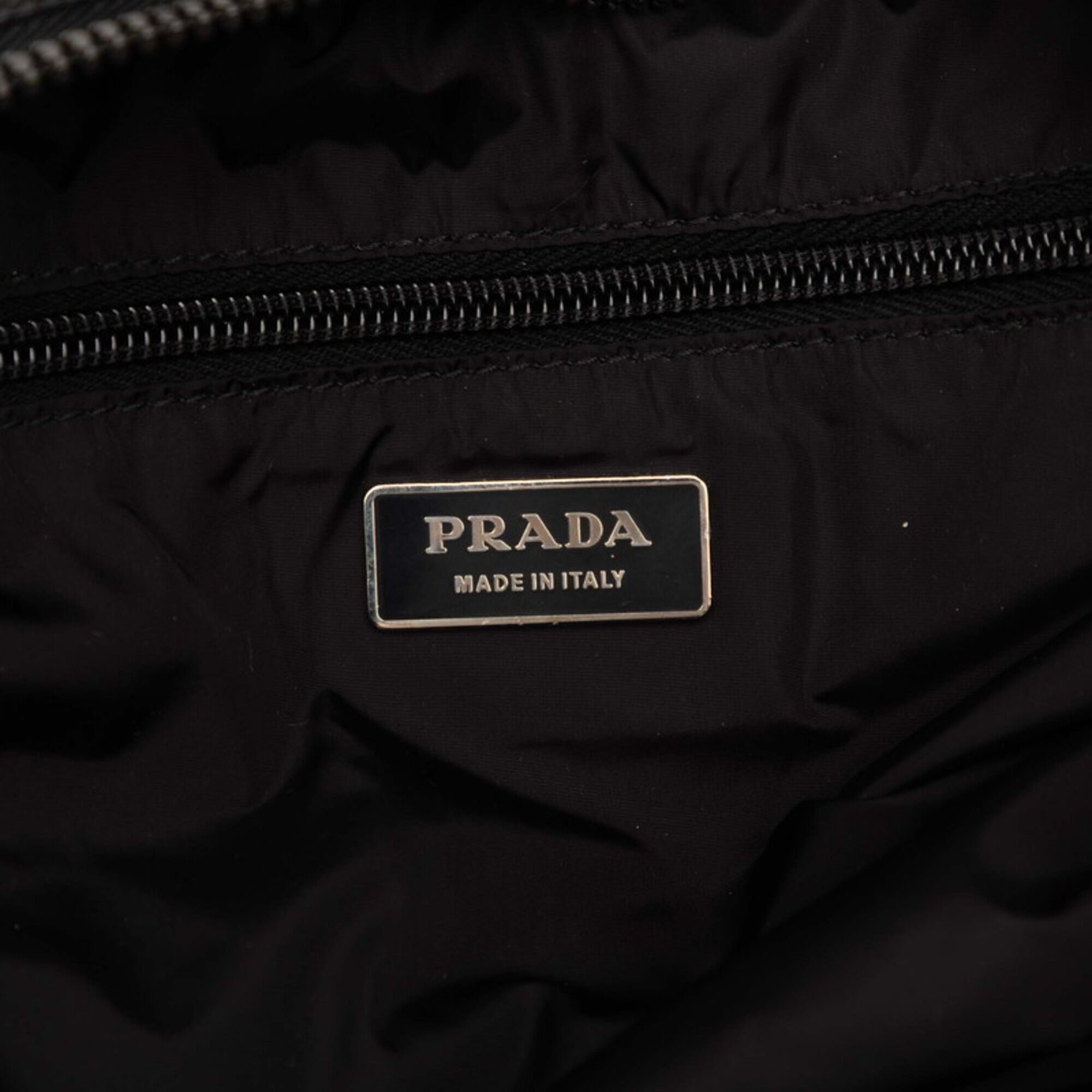 Prada Black Nylon Leather Boston Bag (Pre-Owned)