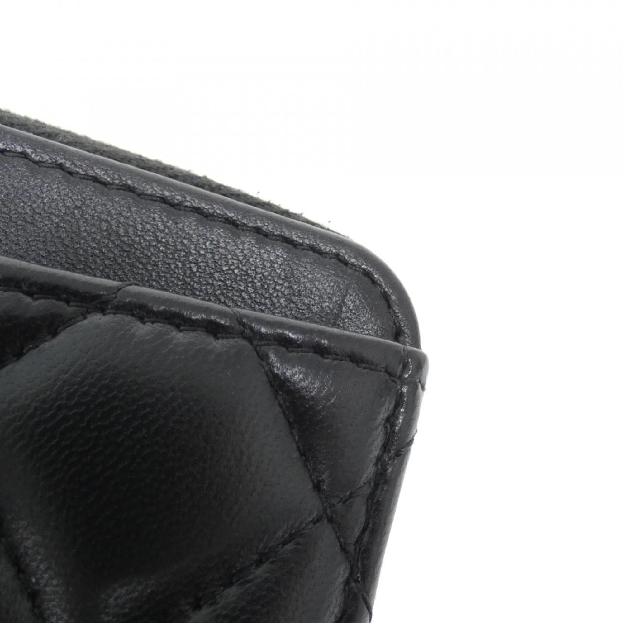 Chanel Black Leather Coin Purse/Coin Case (Pre-Owned)