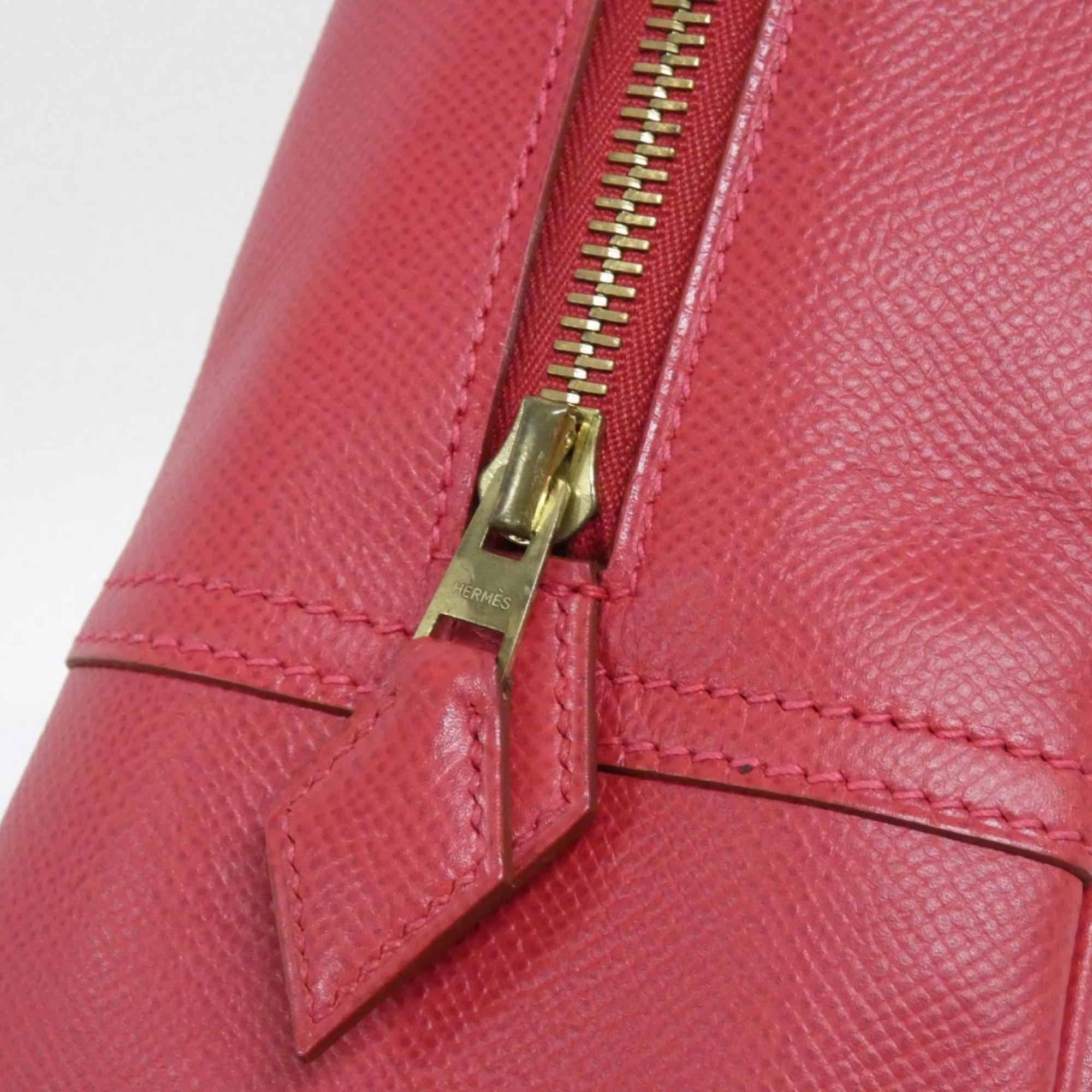 Hermes Rouge Vif Courchevel Leather Handbag (Pre-Owned)