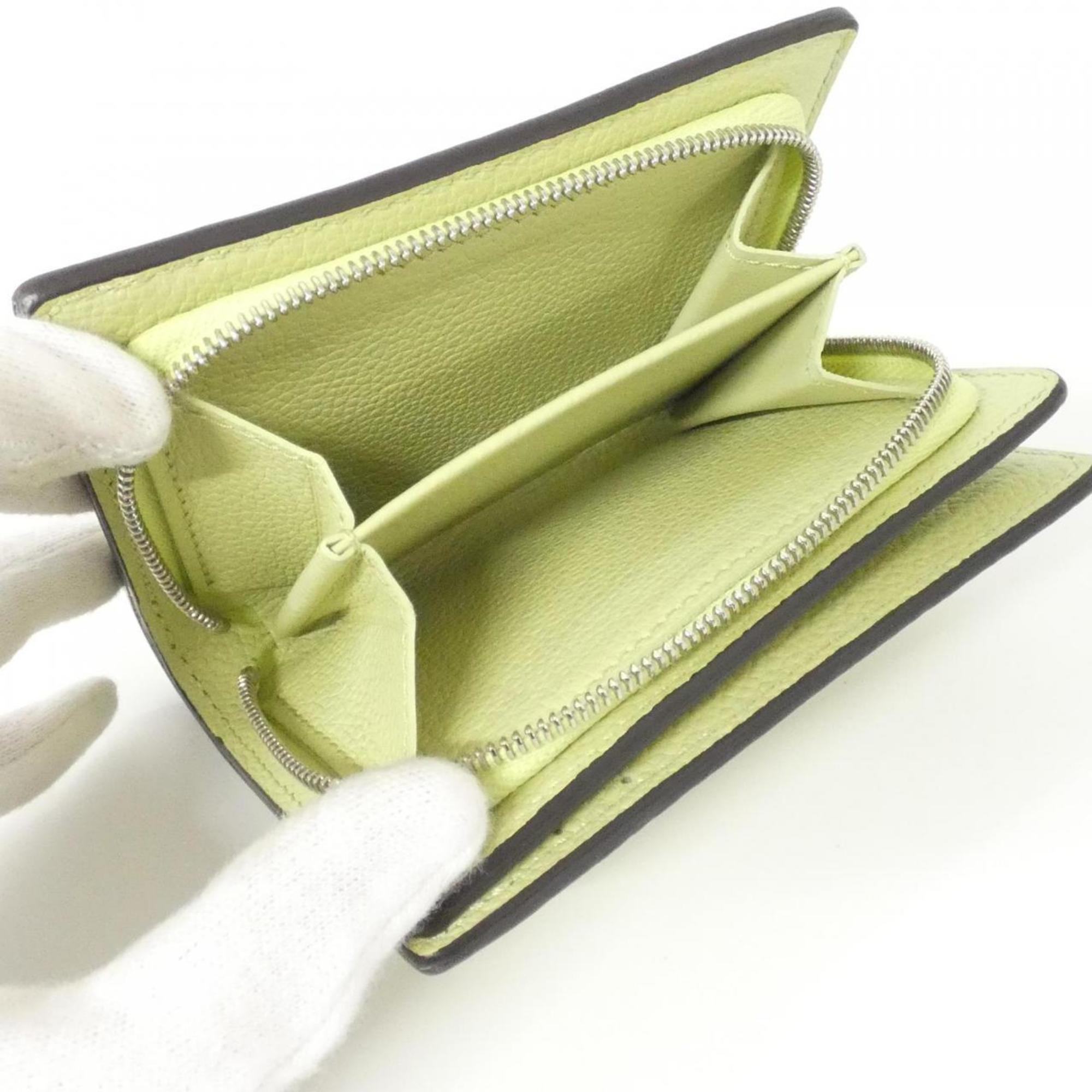Louis Vuitton Green Vert Leather Wallet (Bi-Fold) (Pre-Owned)