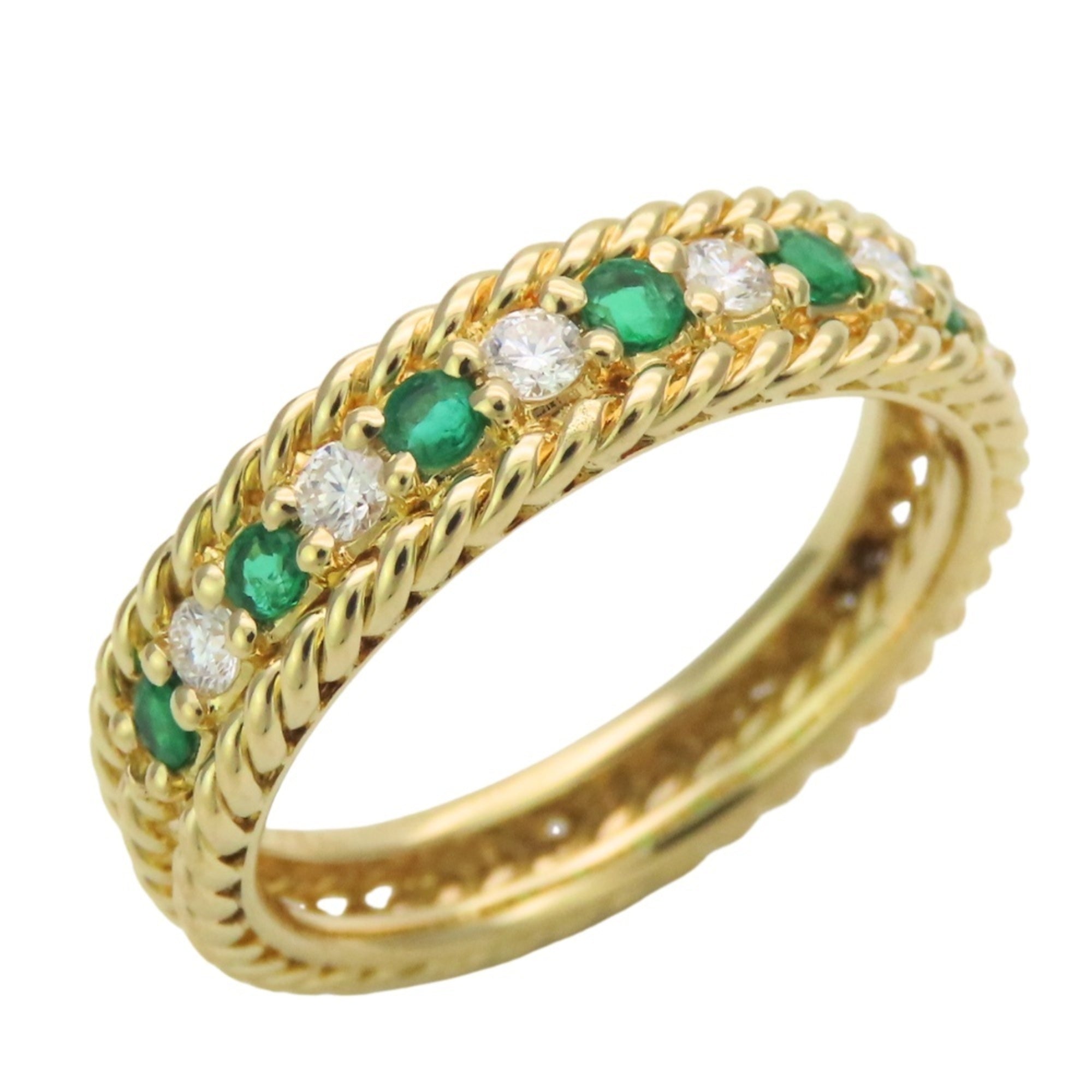 Christian Dior Green Yellow Gold Yellow Gold (18K) Band Ring (Pre-Owned)