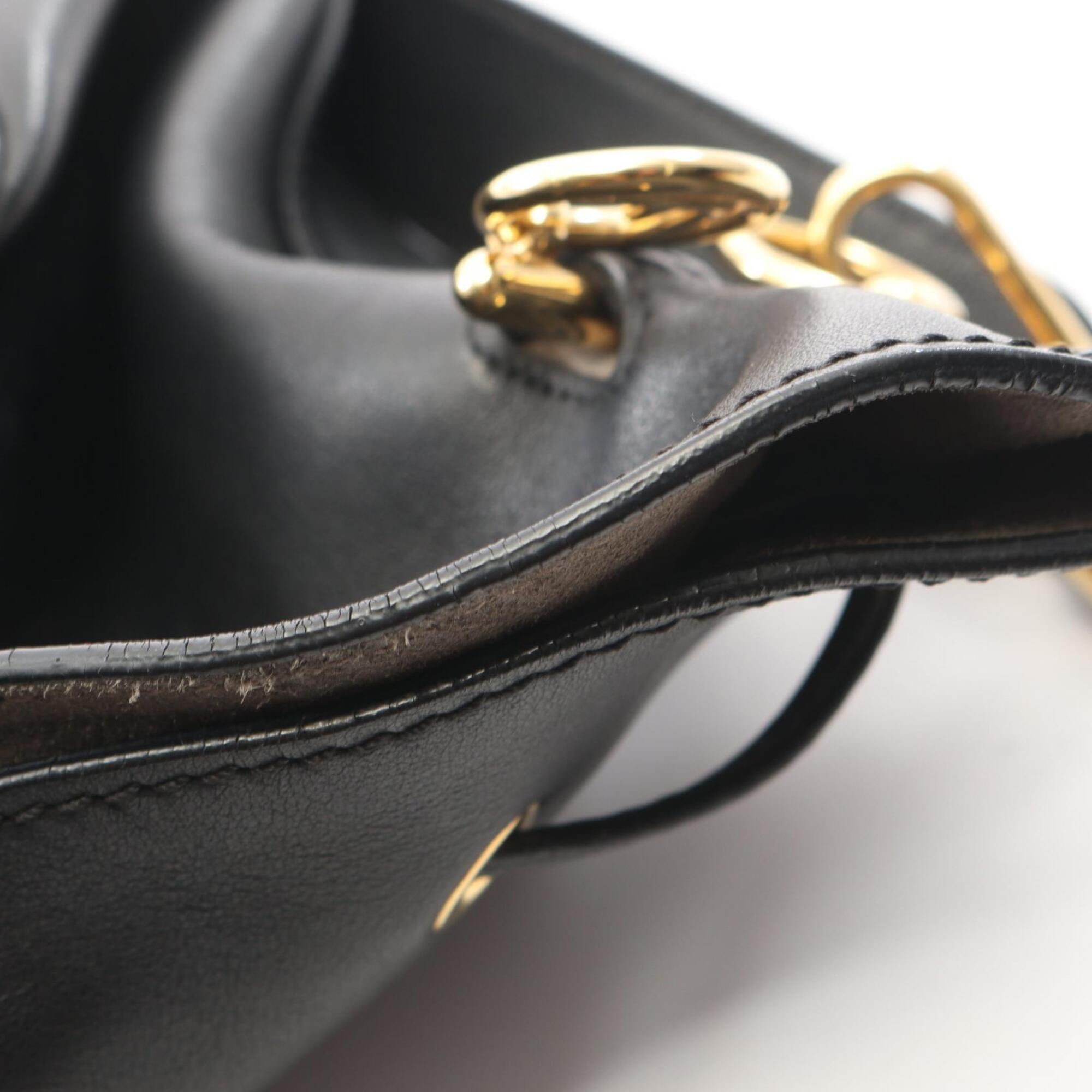 Fendi Black Leather Handbag Shoulder Bag (Pre-Owned)