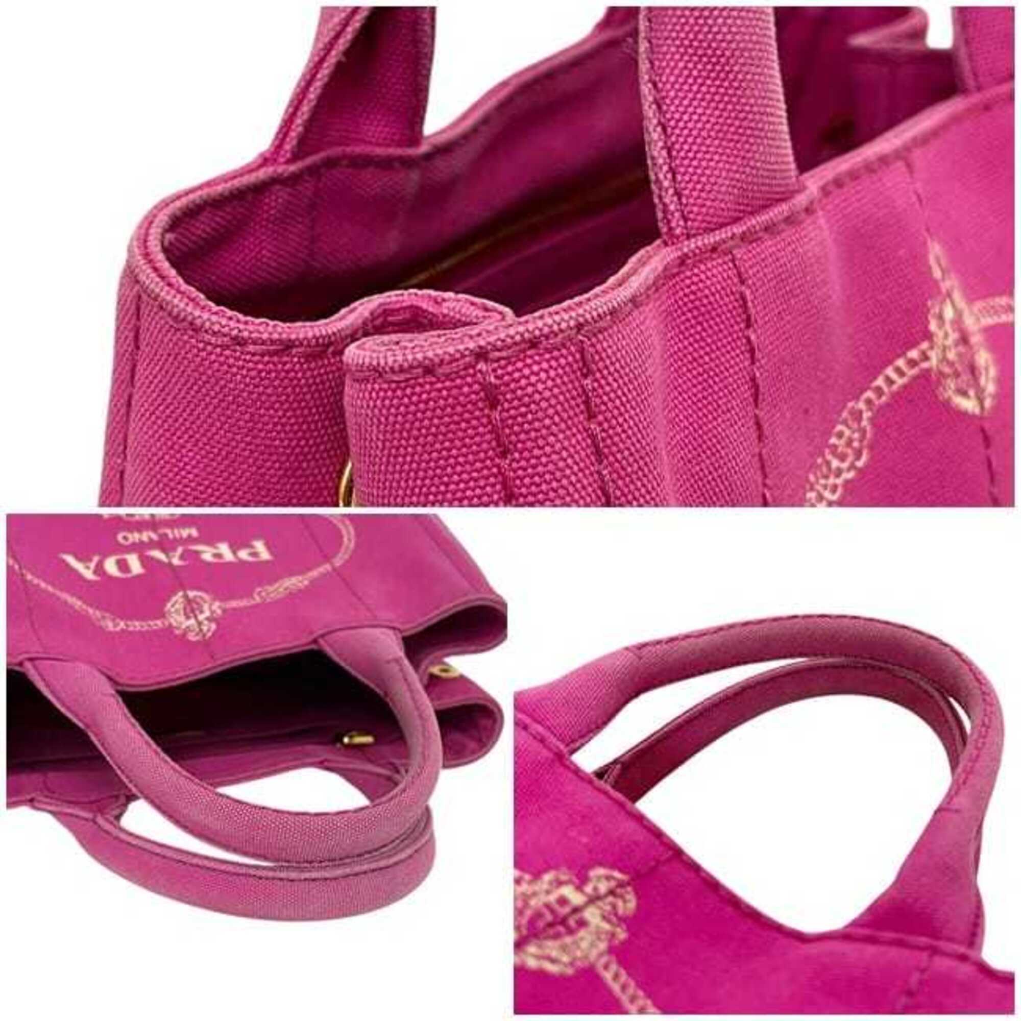 Prada Pink Canvas Tote Bag (Pre-Owned)