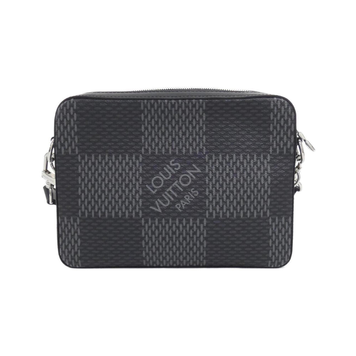 Louis Vuitton Damier Graphite Graphite Gray Coated Canvas Pouch Shoulder Bag (Pre-Owned)