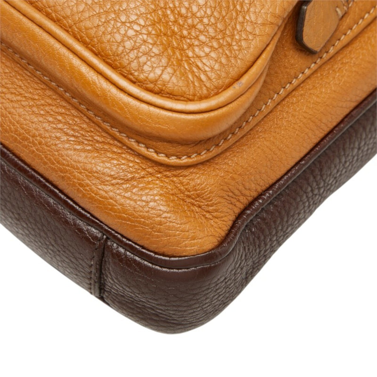 Prada Brown Camel Leather Shoulder Bag (Pre-Owned)