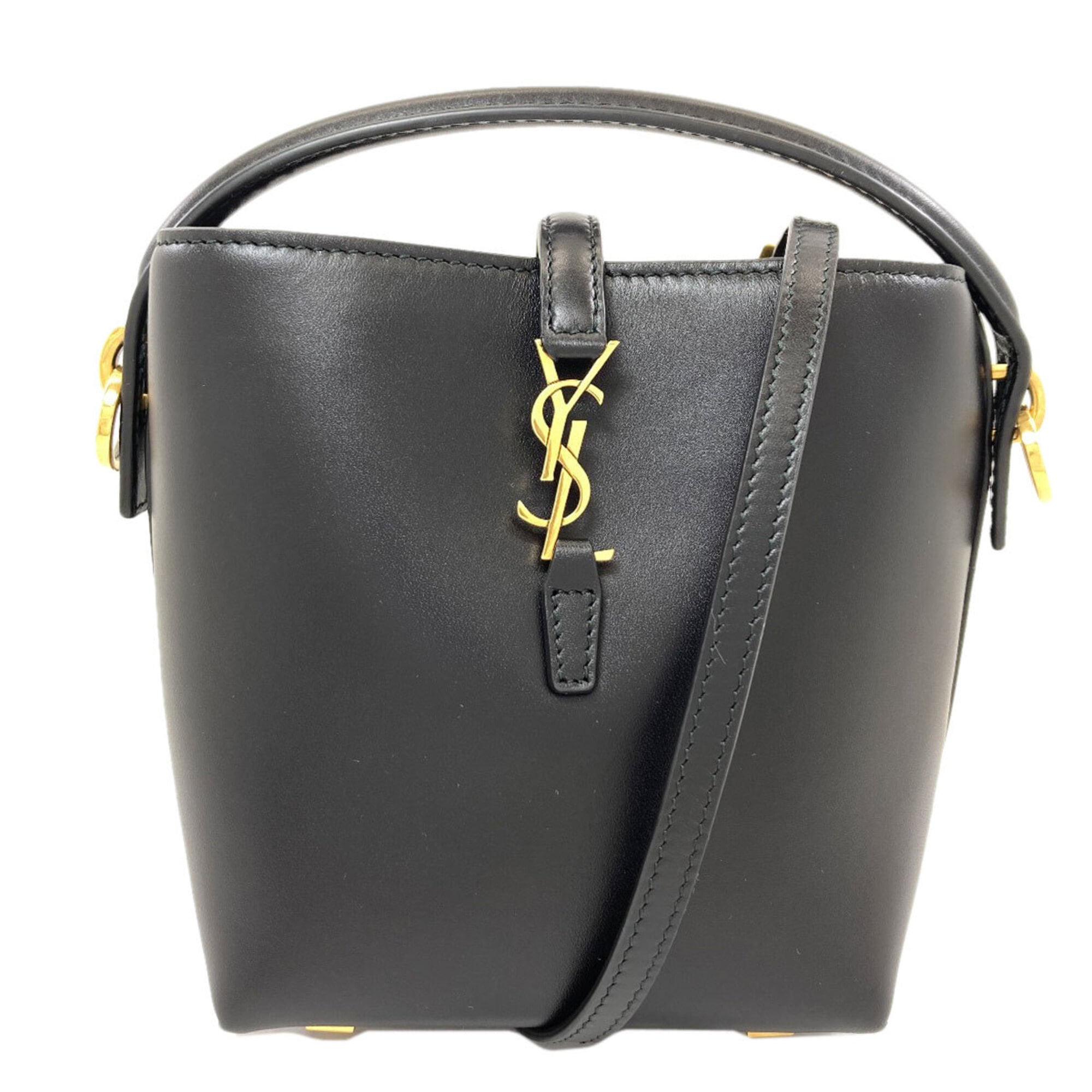 Saint Laurent Black Leather Handbag (Pre-Owned)