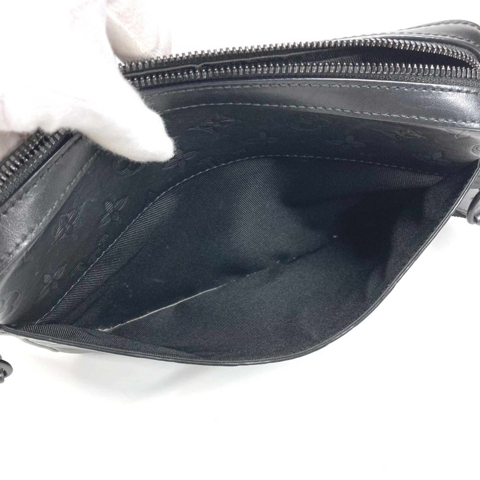 Louis Vuitton Monogram Shadow Black Monogram Shadow Shoulder Bag (Pre-Owned)