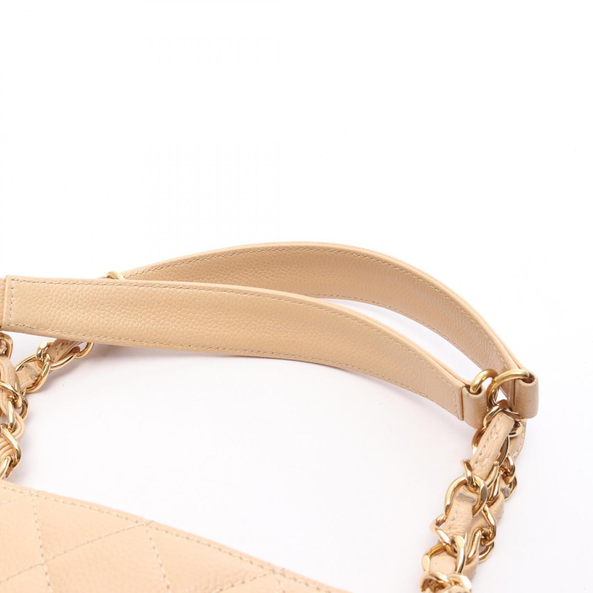 Chanel Beige Grained Calfskin Handbag Tote Bag (Pre-Owned)