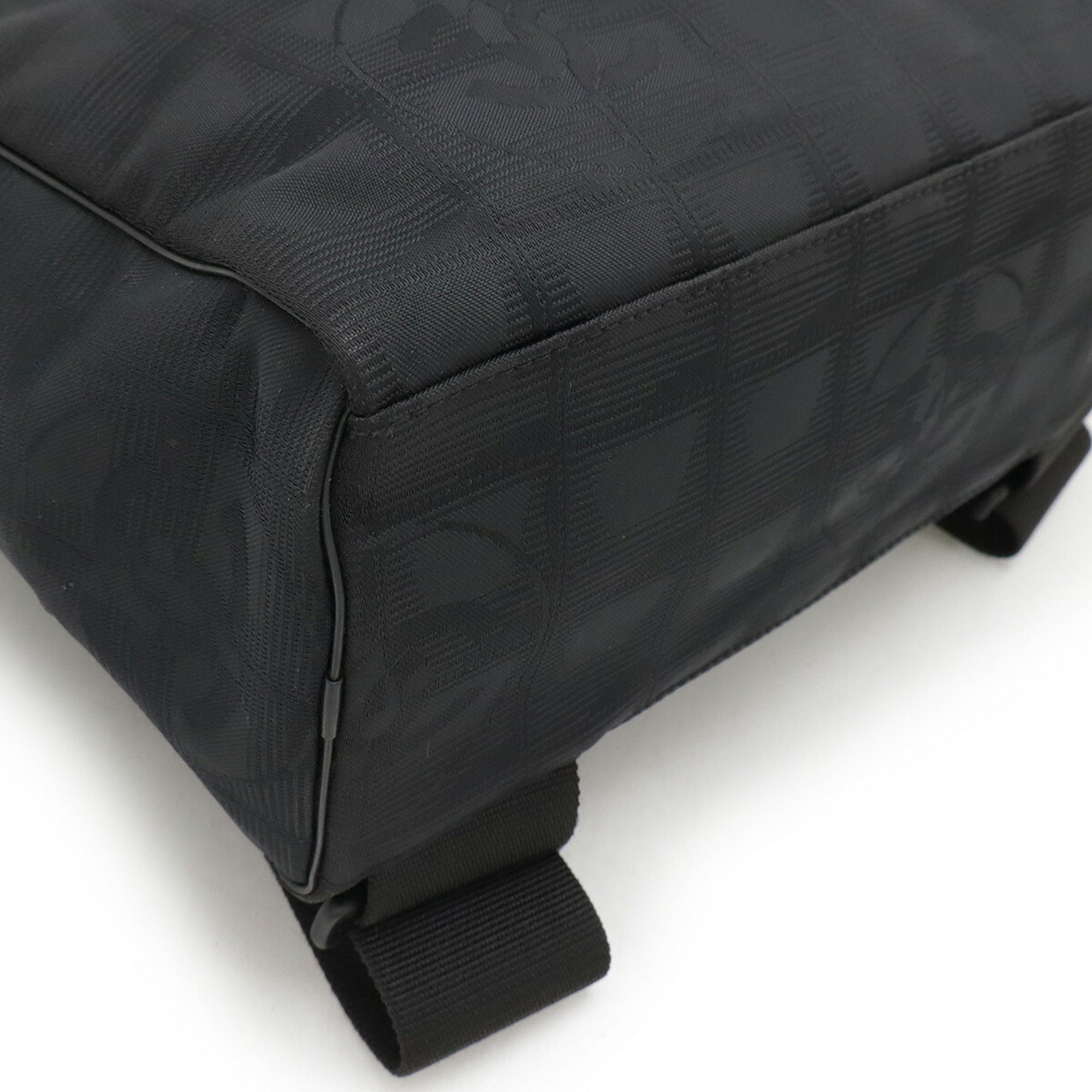 Chanel New Travel Line Black Nylon Backpack Shoulder Bag (Pre-Owned)