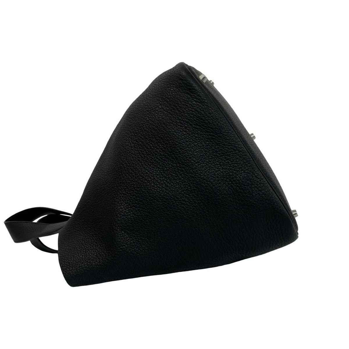 Hermes Black Taurillon Clemence Leather Handbag Tote Bag (Pre-Owned)