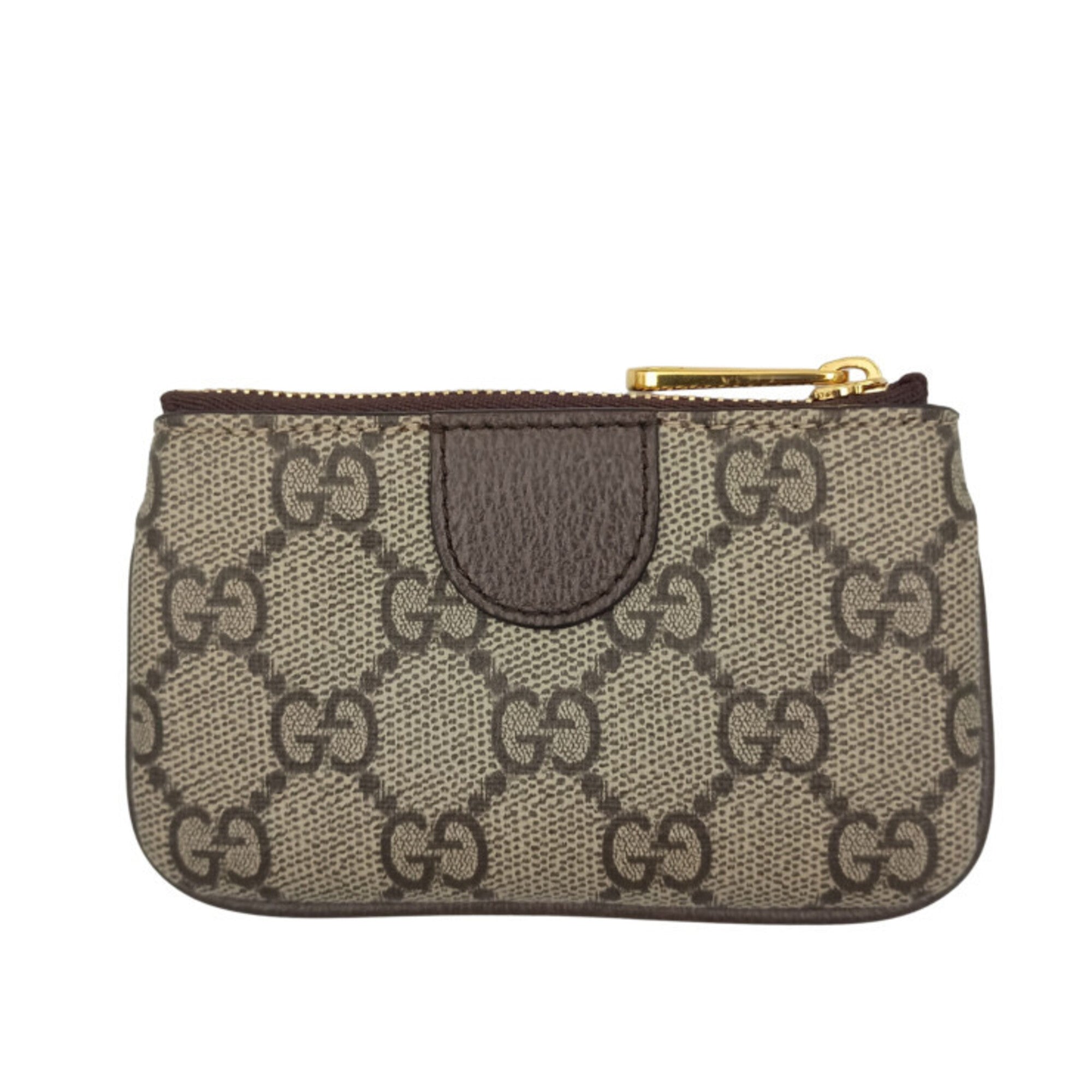Gucci Beige Brown Gg Supreme Coin Purse/Coin Case (Pre-Owned)