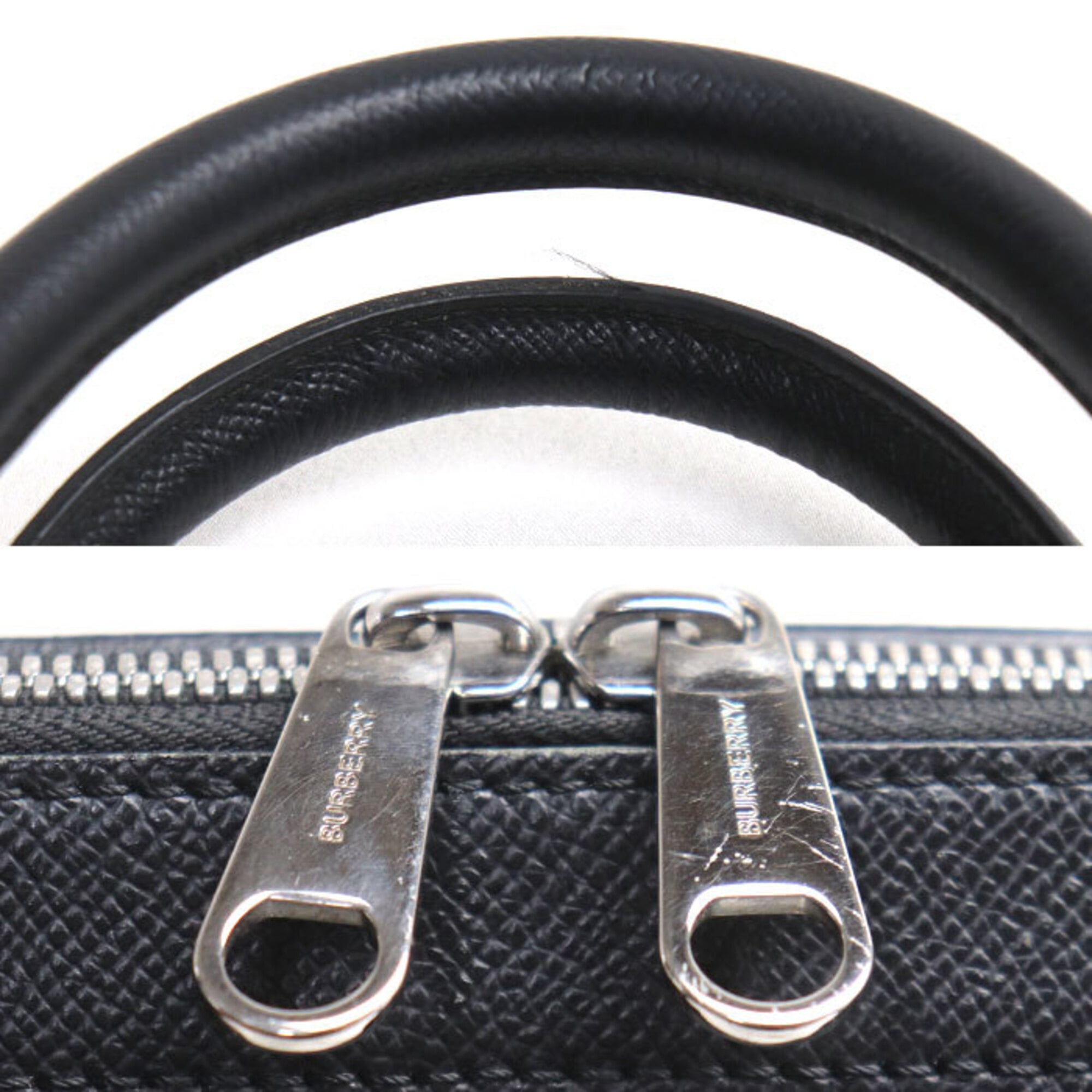 Burberry Black Leather Briefcase (Pre-Owned)