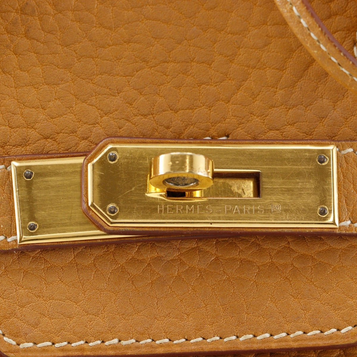 Hermes Beige Natural Fjord Leather Handbag (Pre-Owned)