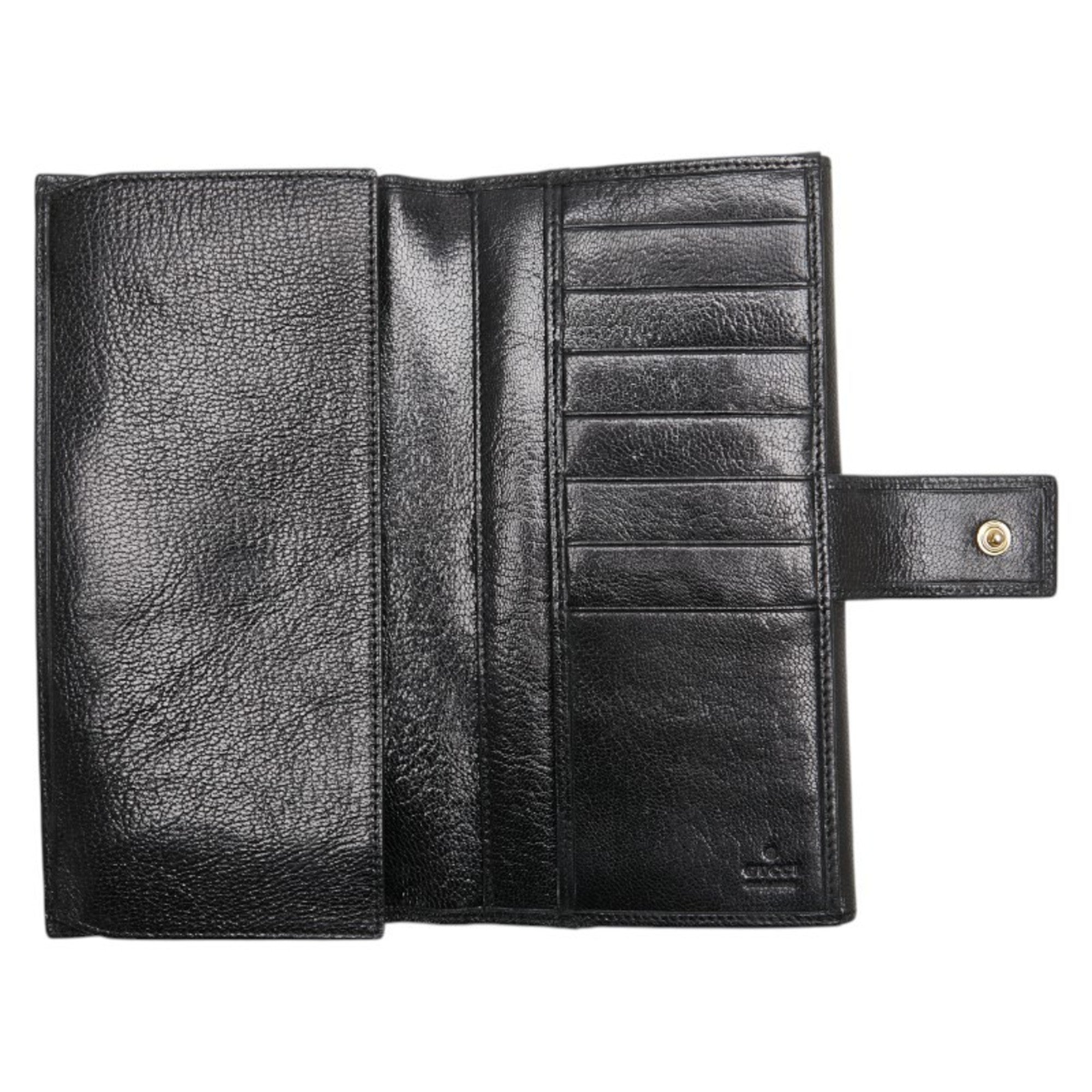 Gucci Black Green Leather Coin Purse/Coin Case (Pre-Owned)
