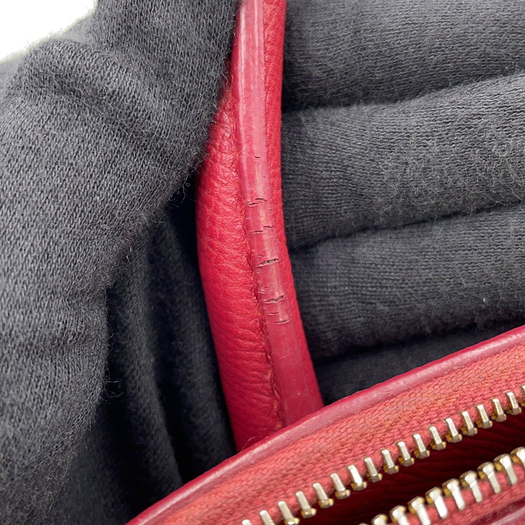 Balenciaga Red Color Leather Handbag Shoulder Bag (Pre-Owned)