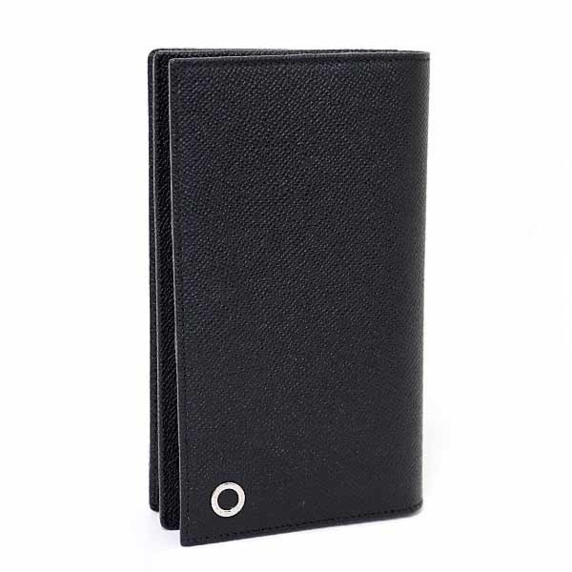 Bvlgari Bvlgari Bvlgari Black Blue Leather Long Wallet (Bi-Fold) (Pre-Owned)