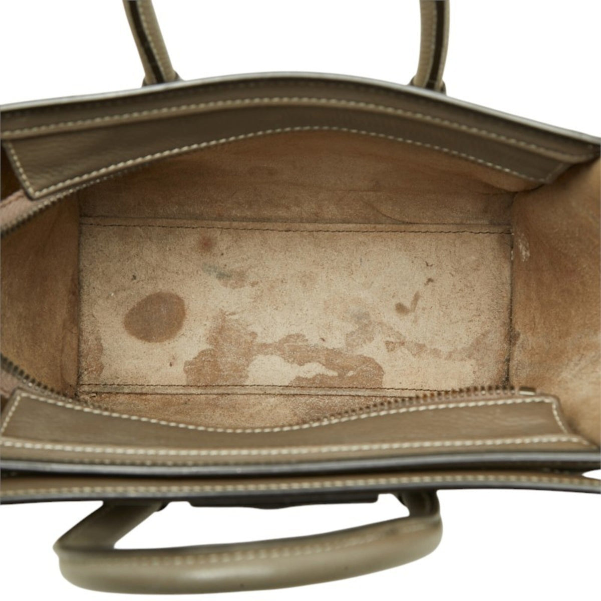 Celine Grayish Leather Handbag Shoulder Bag (Pre-Owned)