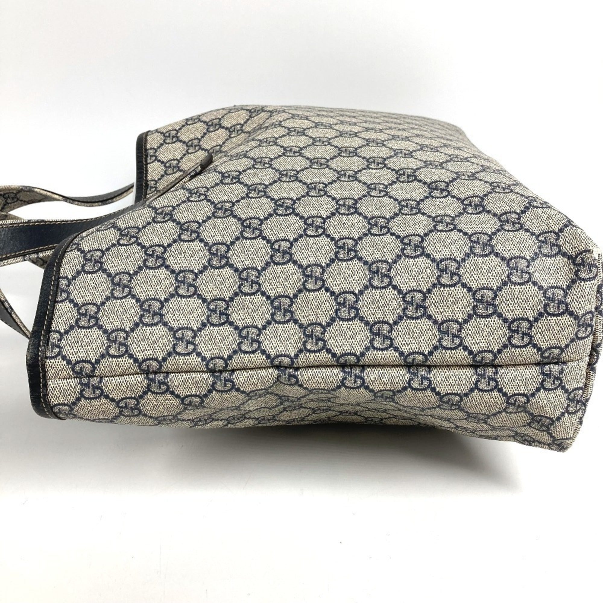 Gucci Sherry Line Navy Gg Supreme Shoulder Bag Tote Bag (Pre-Owned)