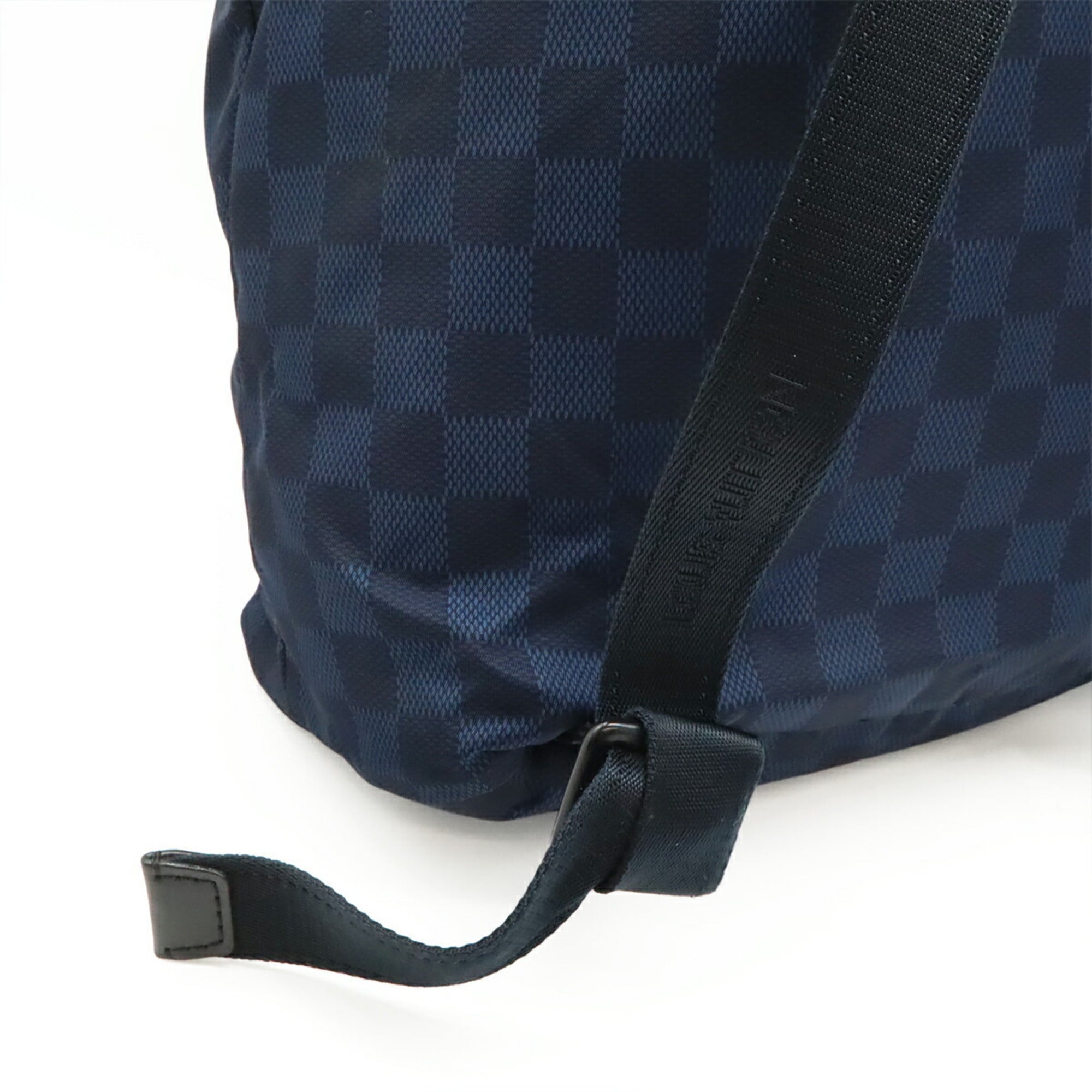 Louis Vuitton Navy Nylon Leather Backpack (Pre-Owned)