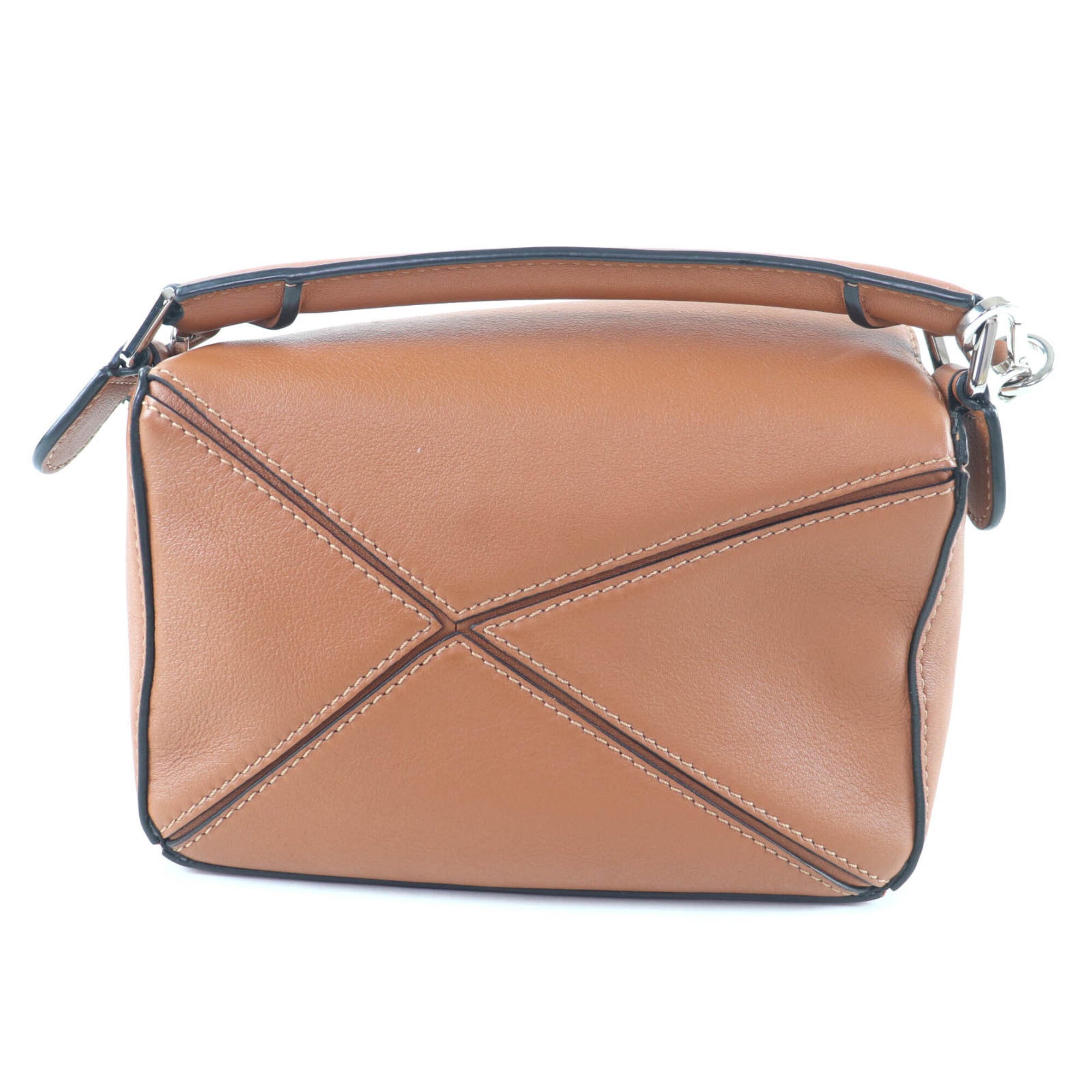 Loewe Camel Leather Handbag Shoulder Bag (Pre-Owned)
