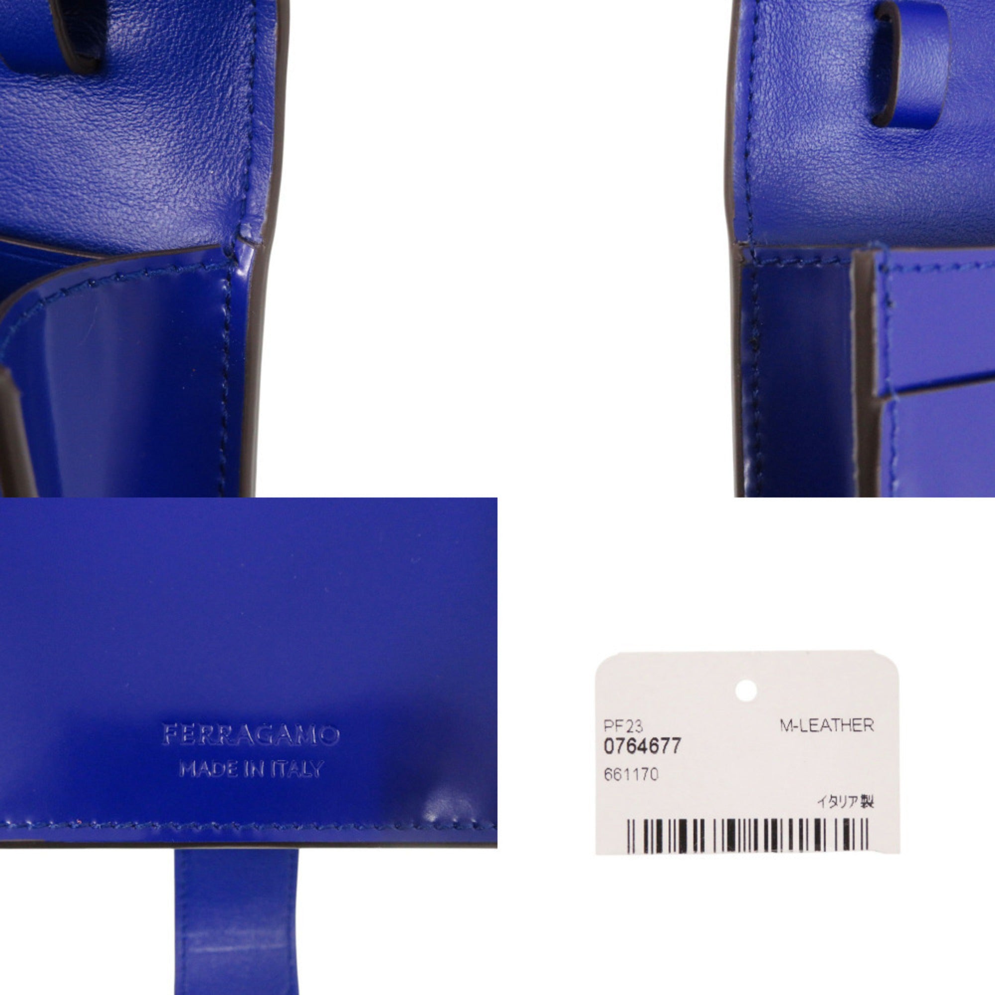 Salvatore Ferragamo Blue Leather Shoulder Bag (Pre-Owned)