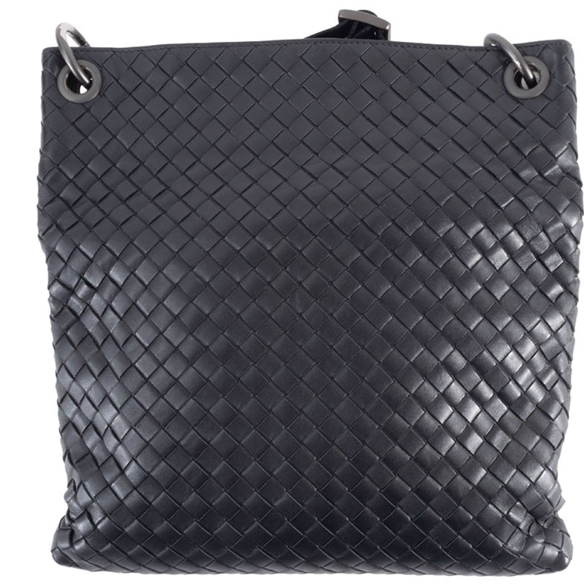 Bottega Veneta Black Leather Shoulder Bag (Pre-Owned)