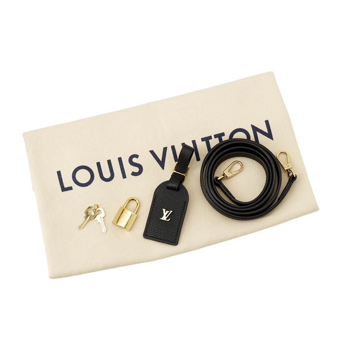 Louis Vuitton Black Noir Leather Handbag Shoulder Bag (Pre-Owned)