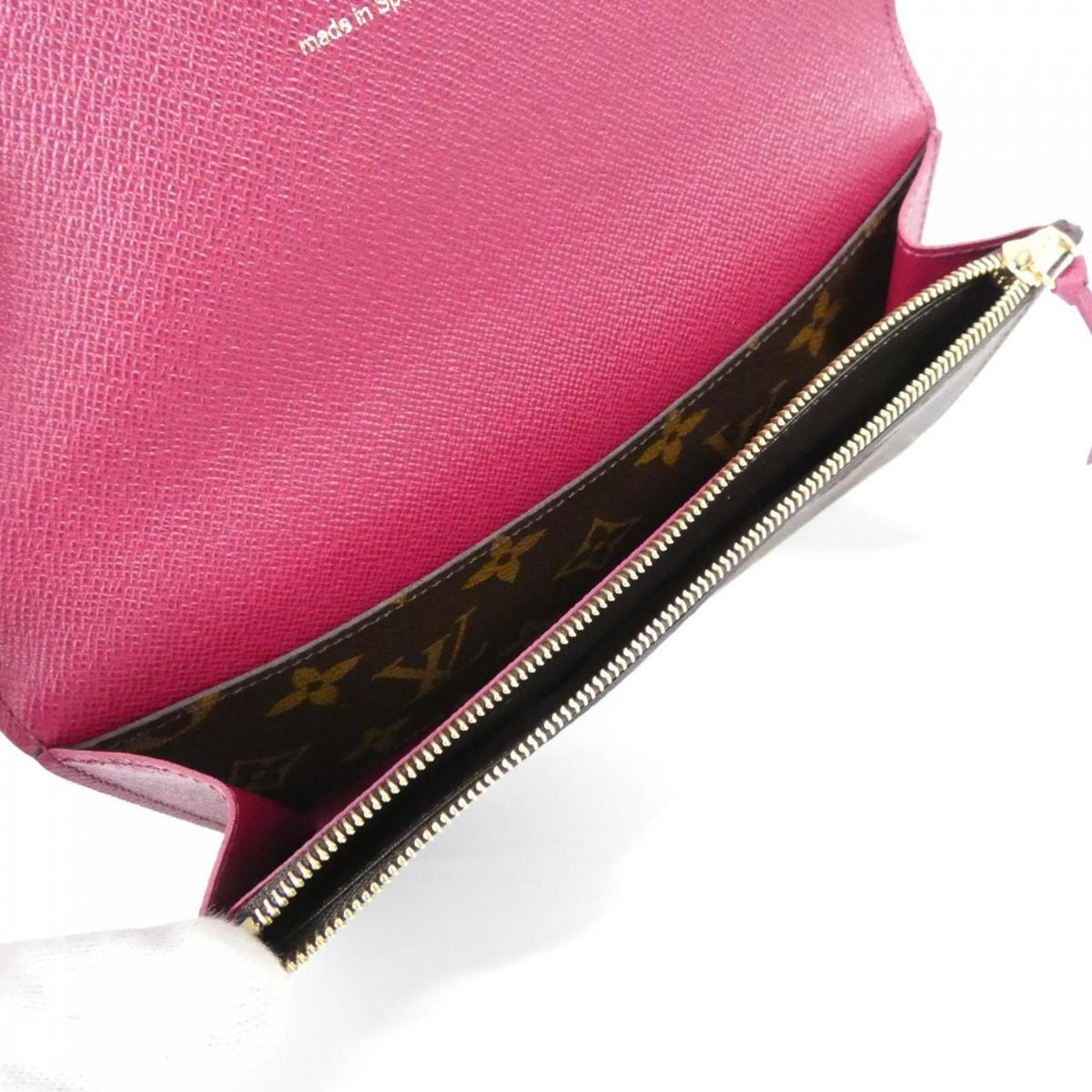 Louis Vuitton Fuchsia Marron Coated Canvas Long Wallet (Bi-Fold) (Pre-Owned)