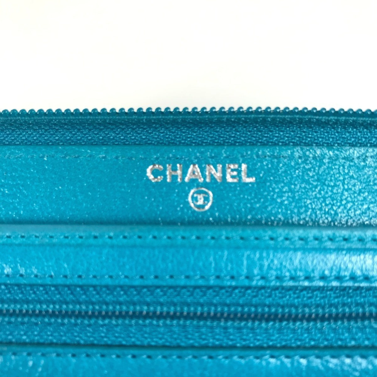 Chanel Blue Leather Long Wallet (Bi-Fold) (Pre-Owned)
