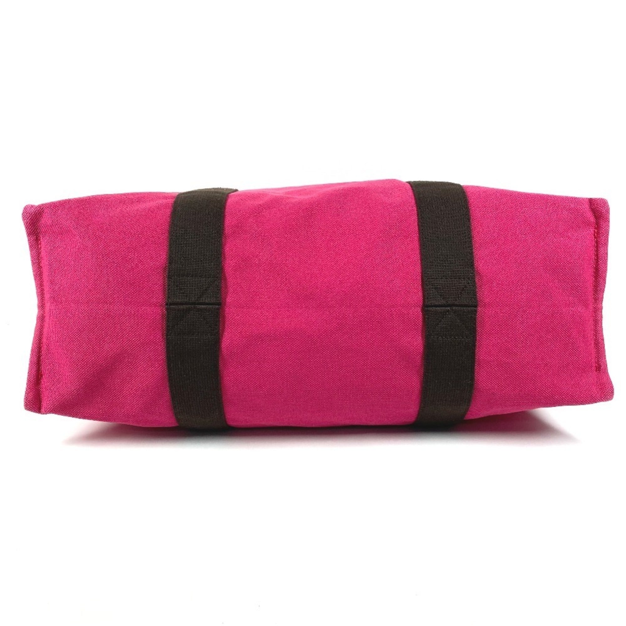 Hermes Black Pink Canvas Shoulder Bag Tote Bag (Pre-Owned)
